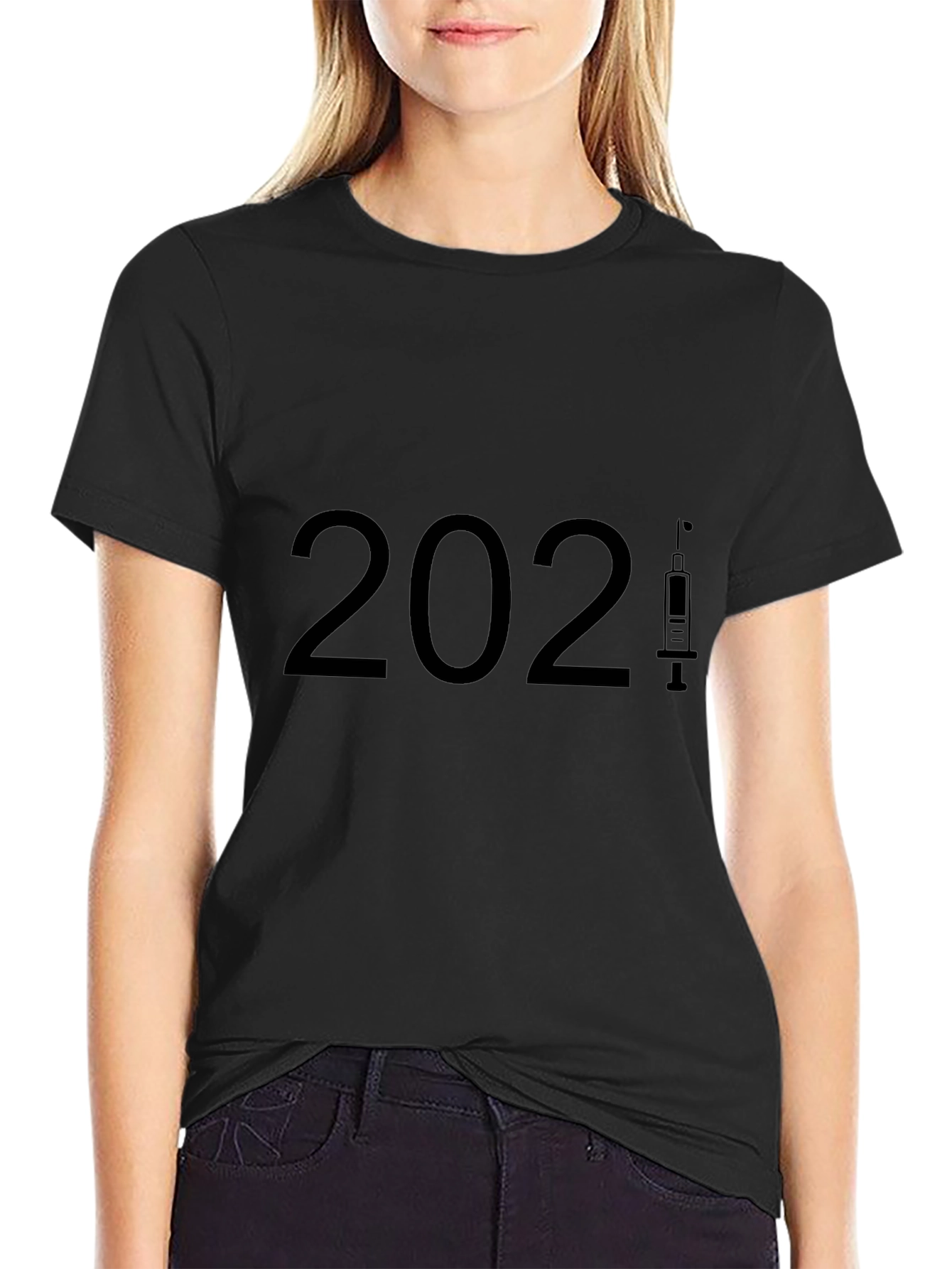 2021 Vaccine Black T-Shirt