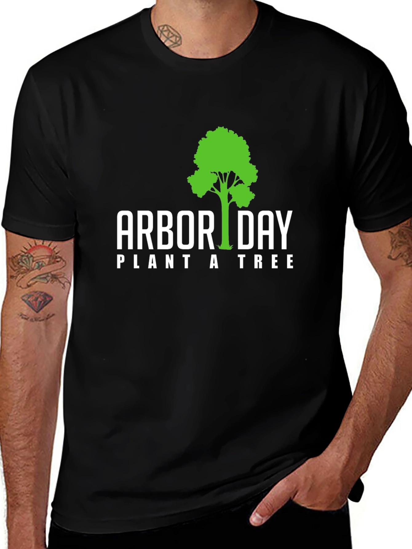 Arbor Day Plant a Tree Black T-Shirt