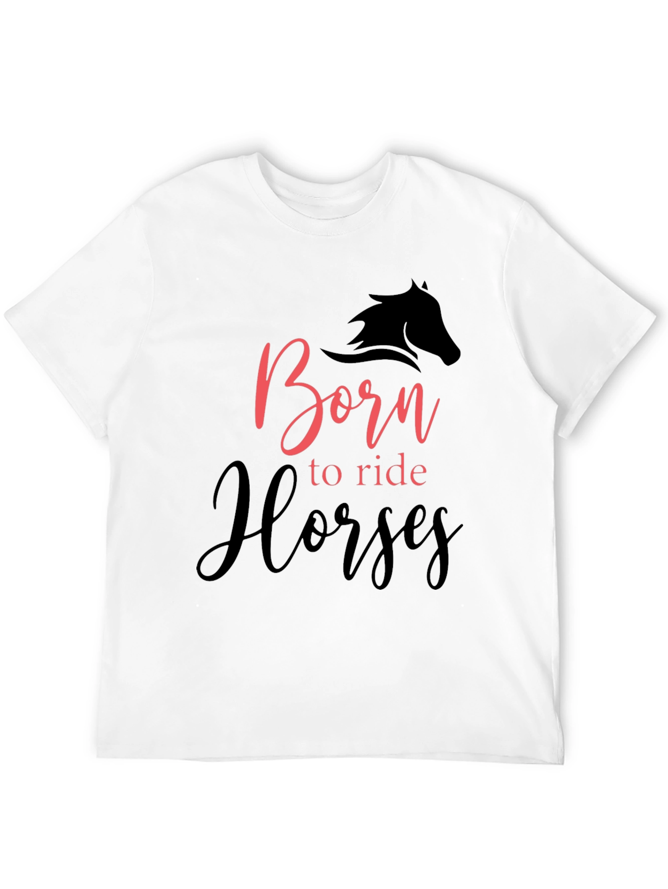 Born to Ride Horses Black T-Shirt
