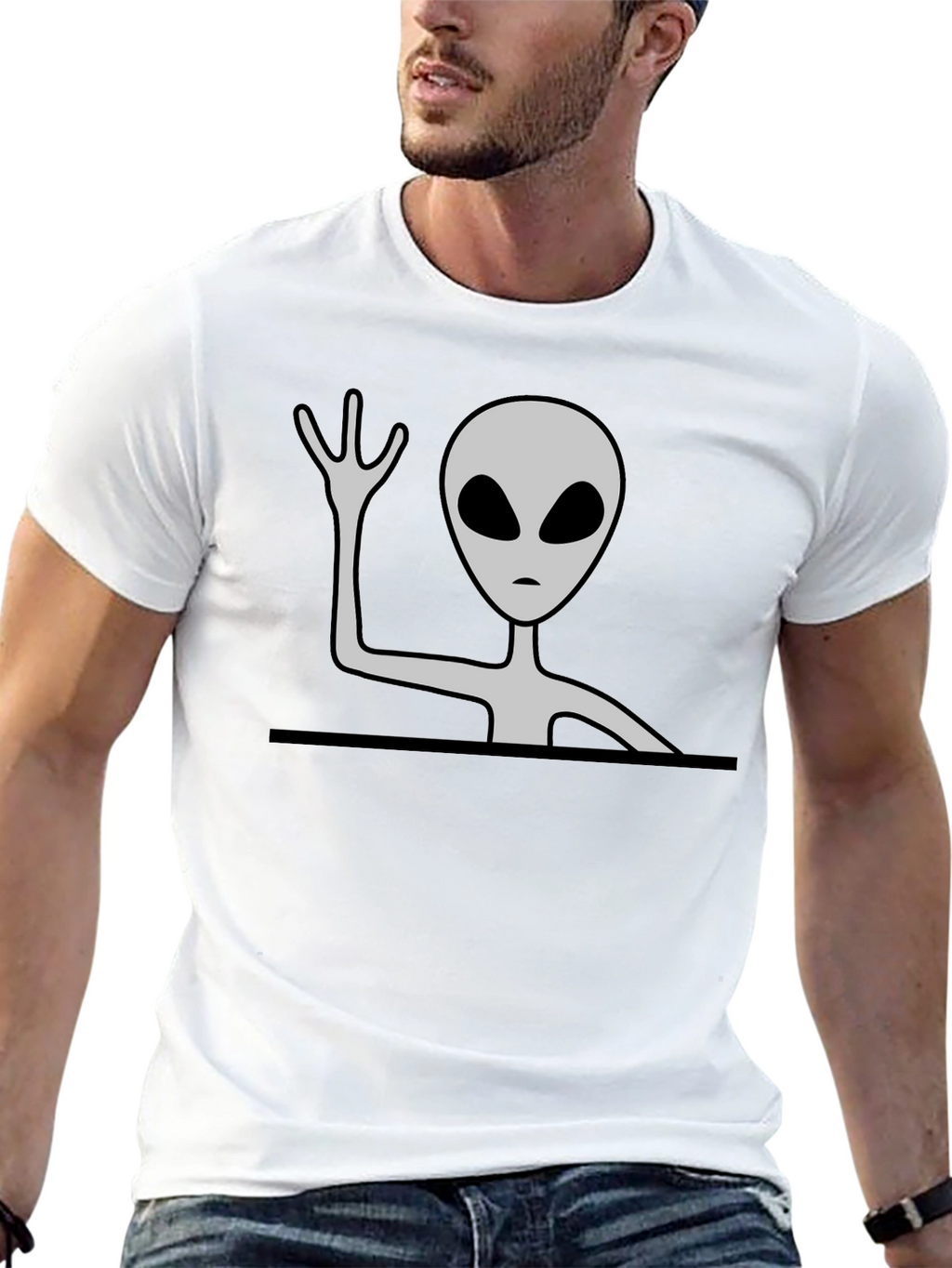 Alien Graphic Tee - Mens Black T-Shirt