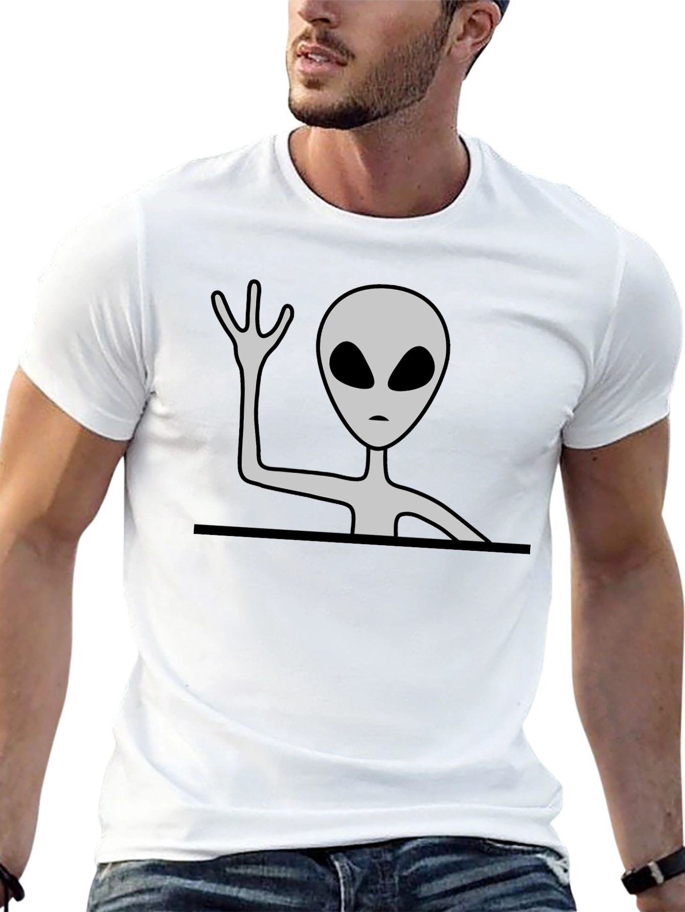 Alien Graphic Tee - Mens Black T-Shirt