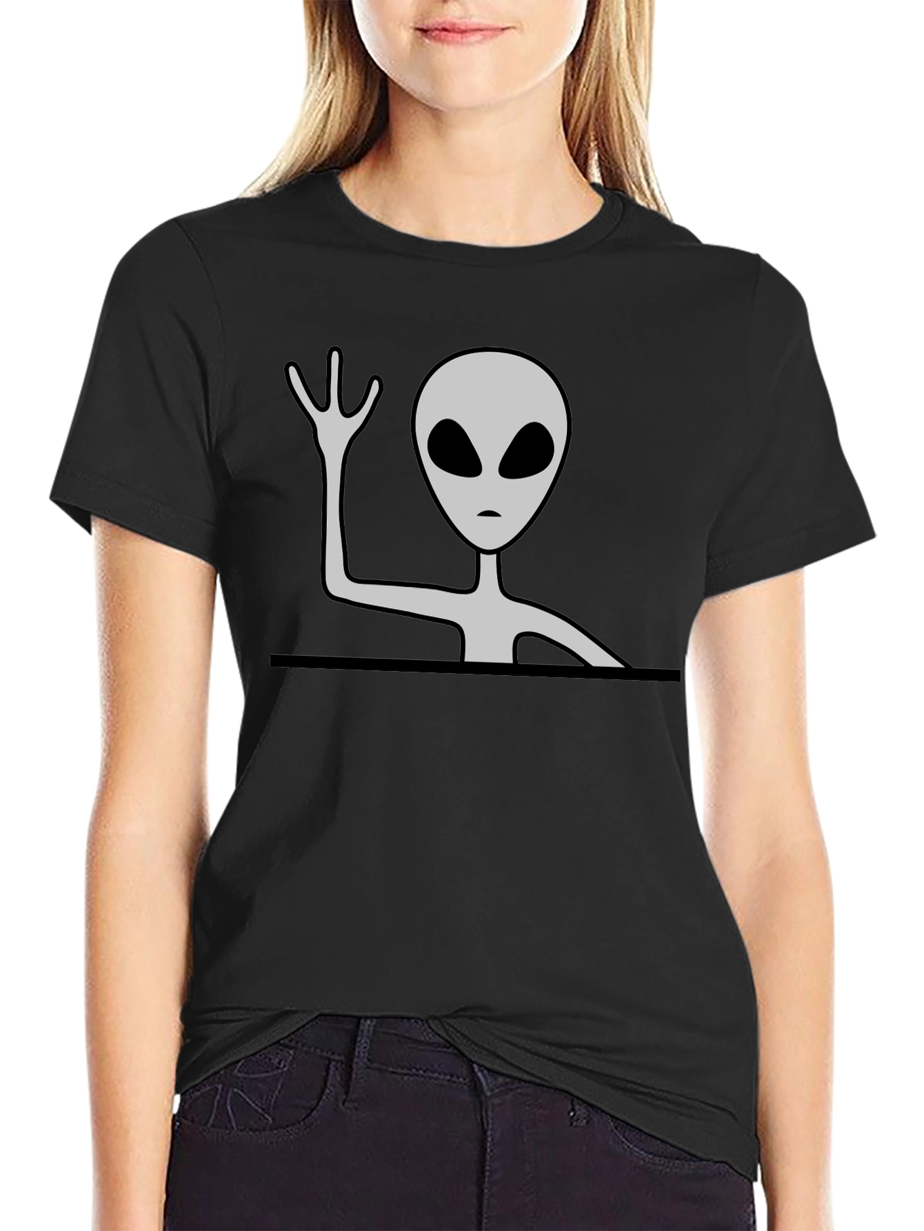 Alien Graphic Tee - Mens Black T-Shirt