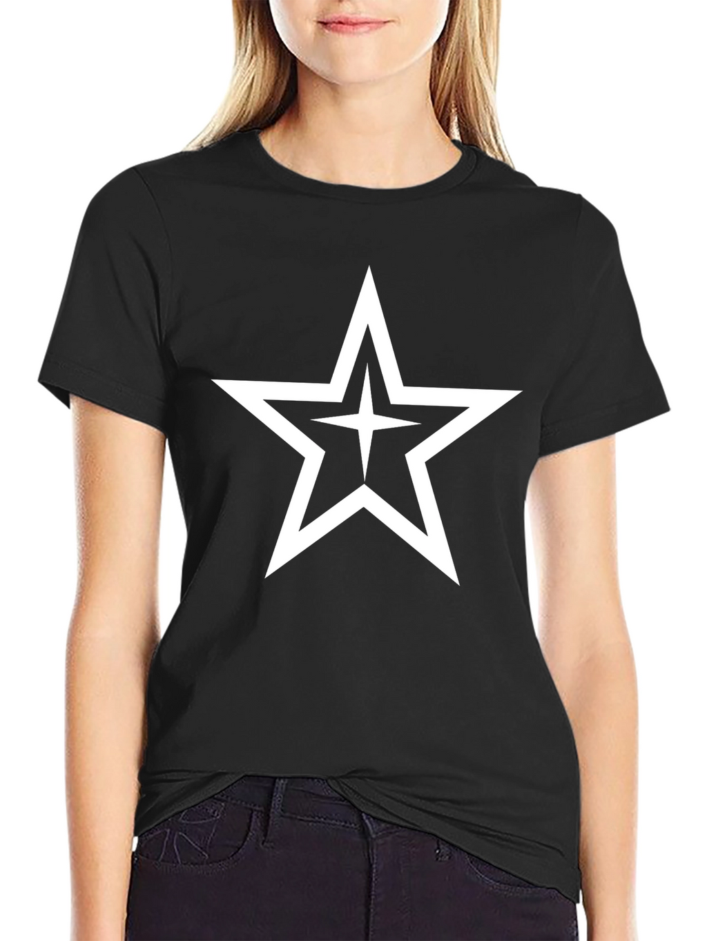 Bold Star Graphic Black T-Shirt