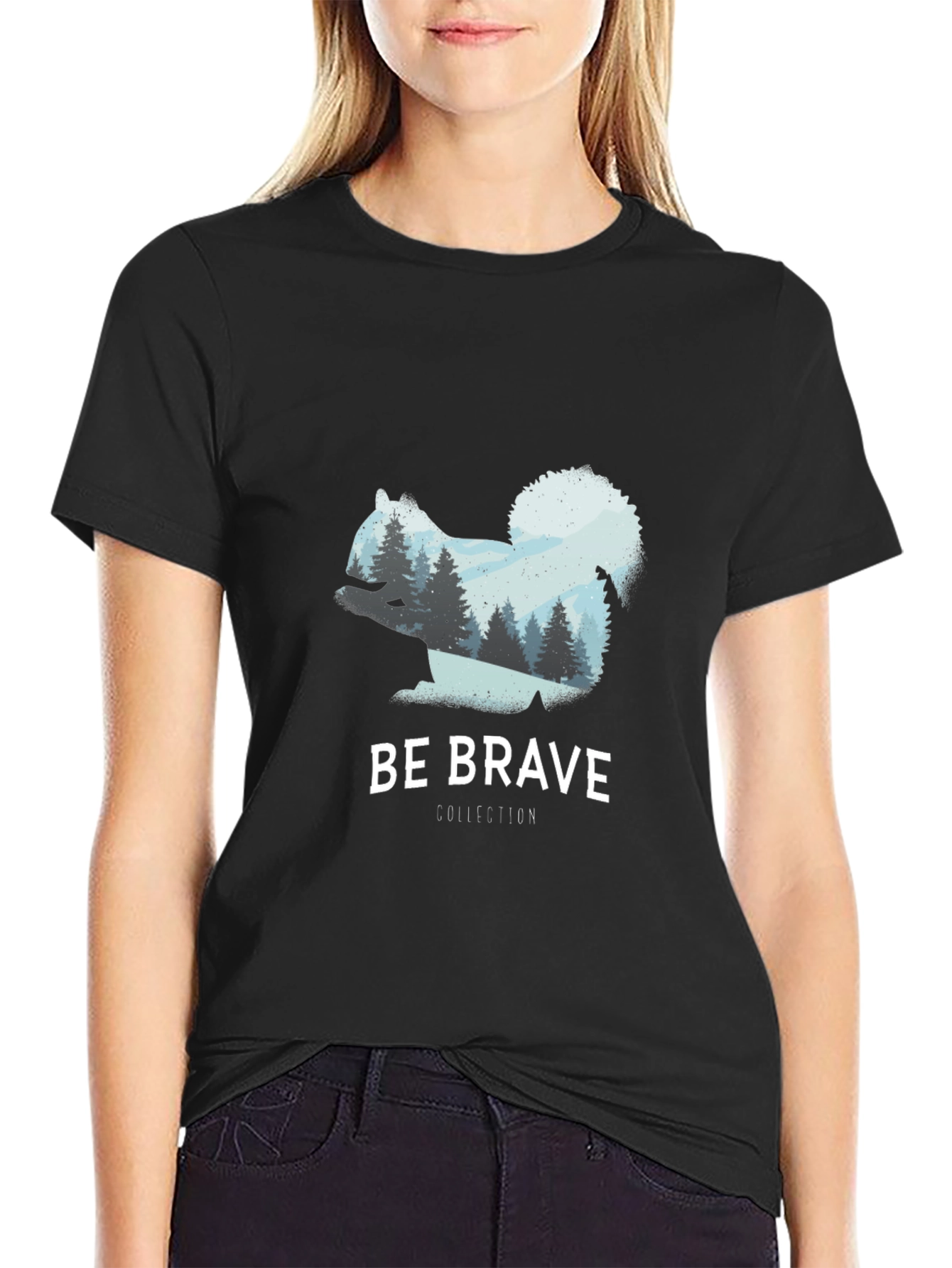Be Brave Squirrel Tee - Nature Inspired Graphic T-Shirt