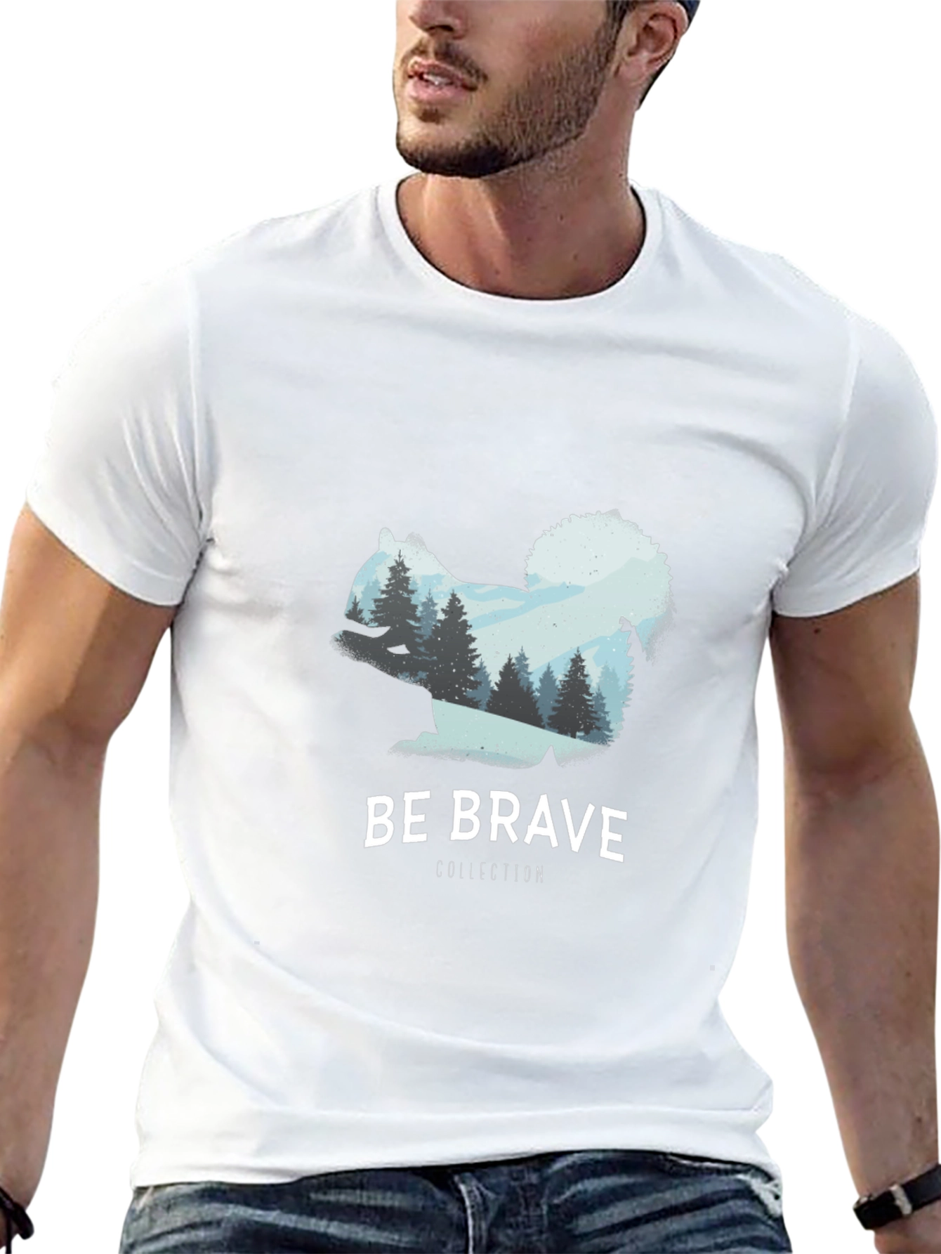 Be Brave Squirrel Tee - Nature Inspired Graphic T-Shirt