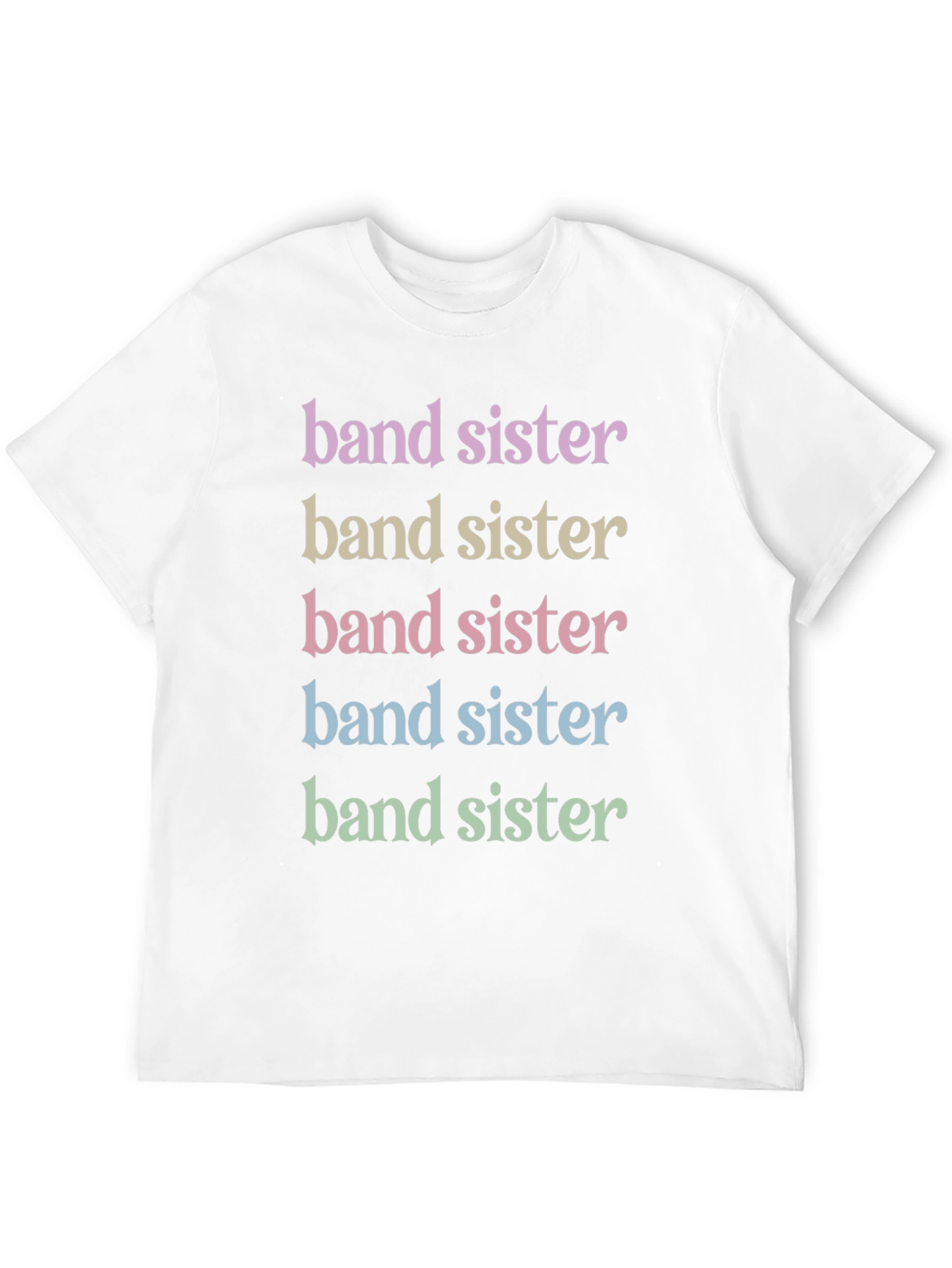 Band Sister Graphic T-Shirt - Colorful Design