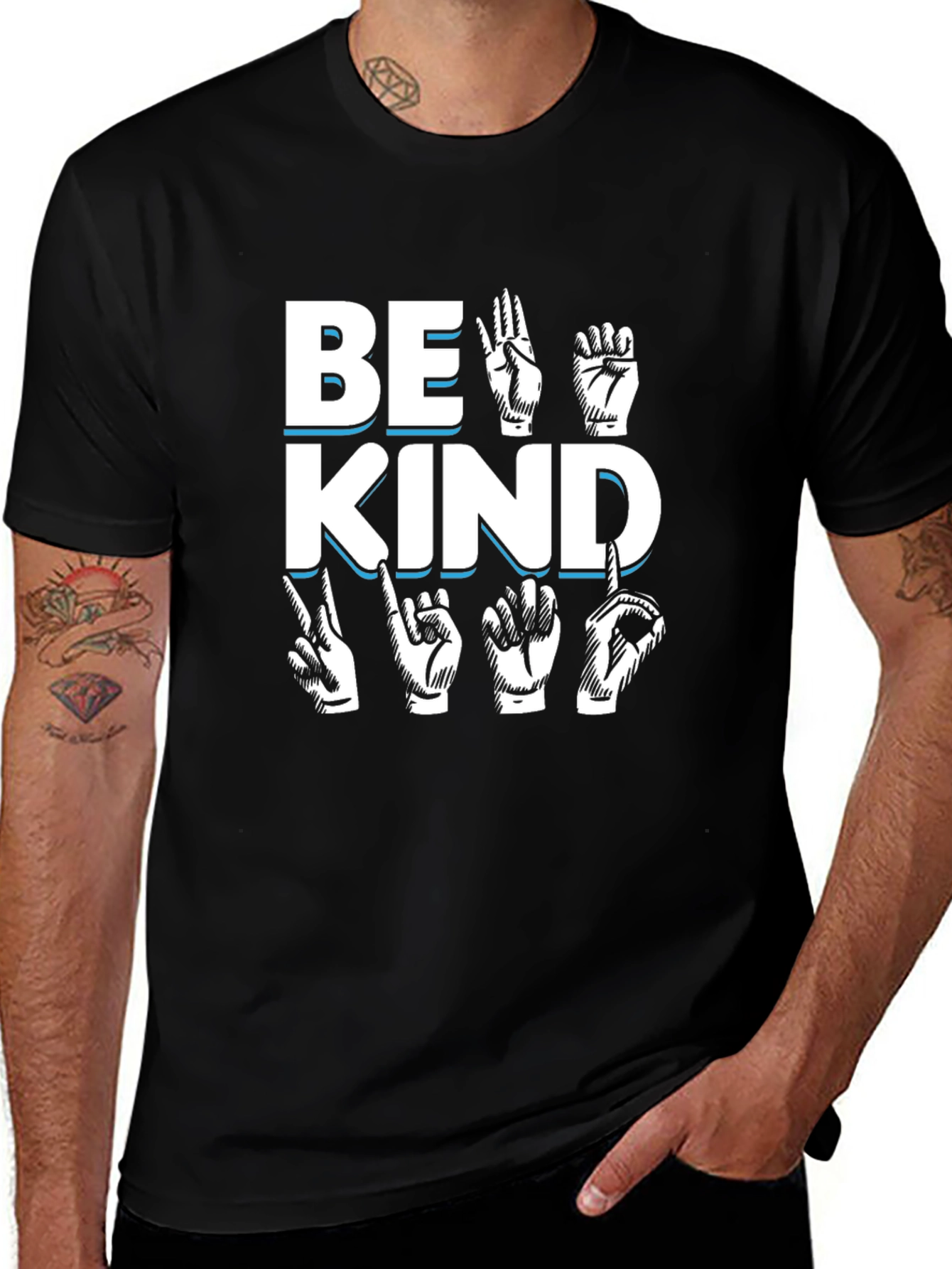 Be Kind Sign Language T-Shirt - Soft Cotton Tee