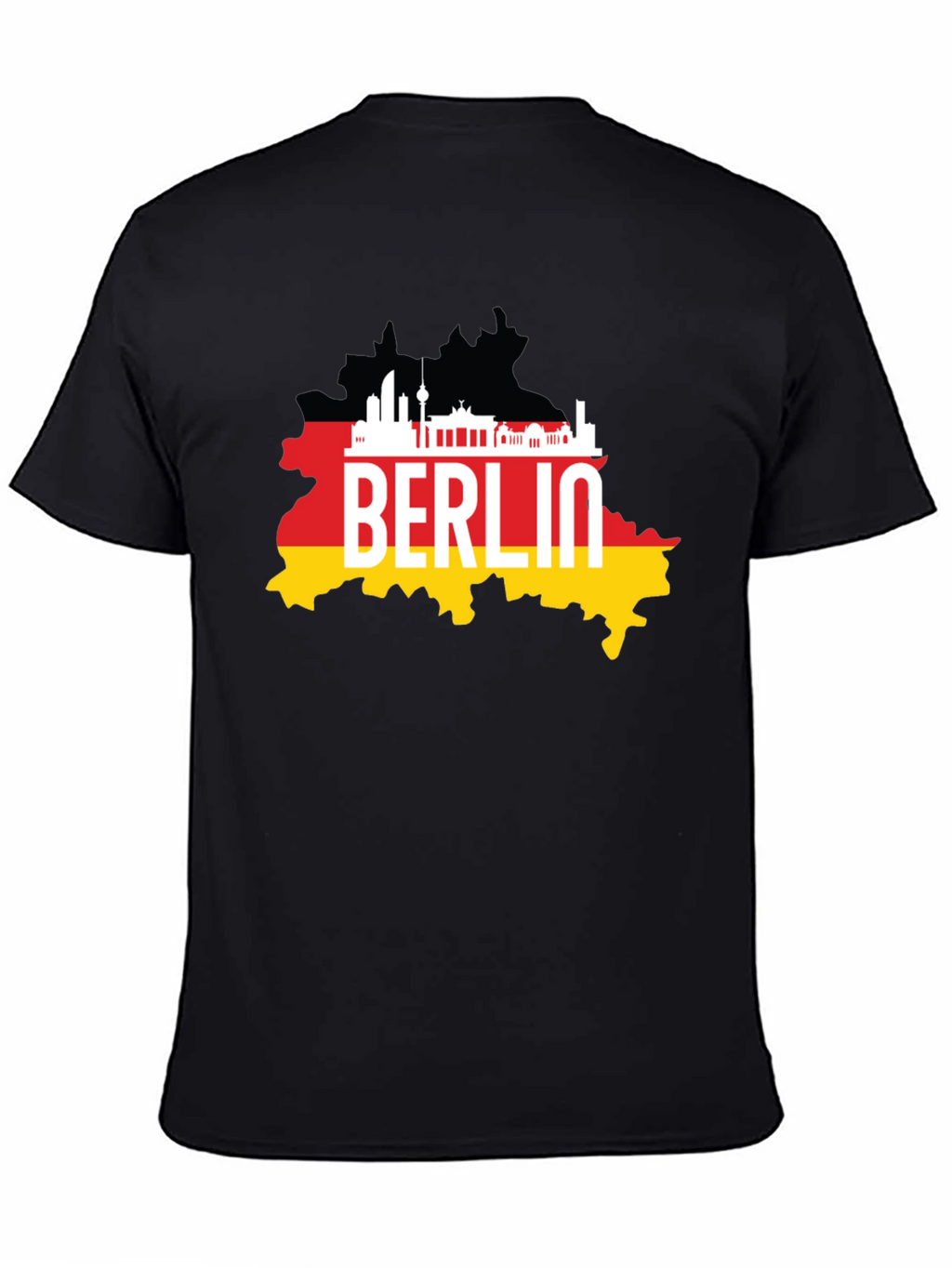Berlin Germany Map Black T-Shirt