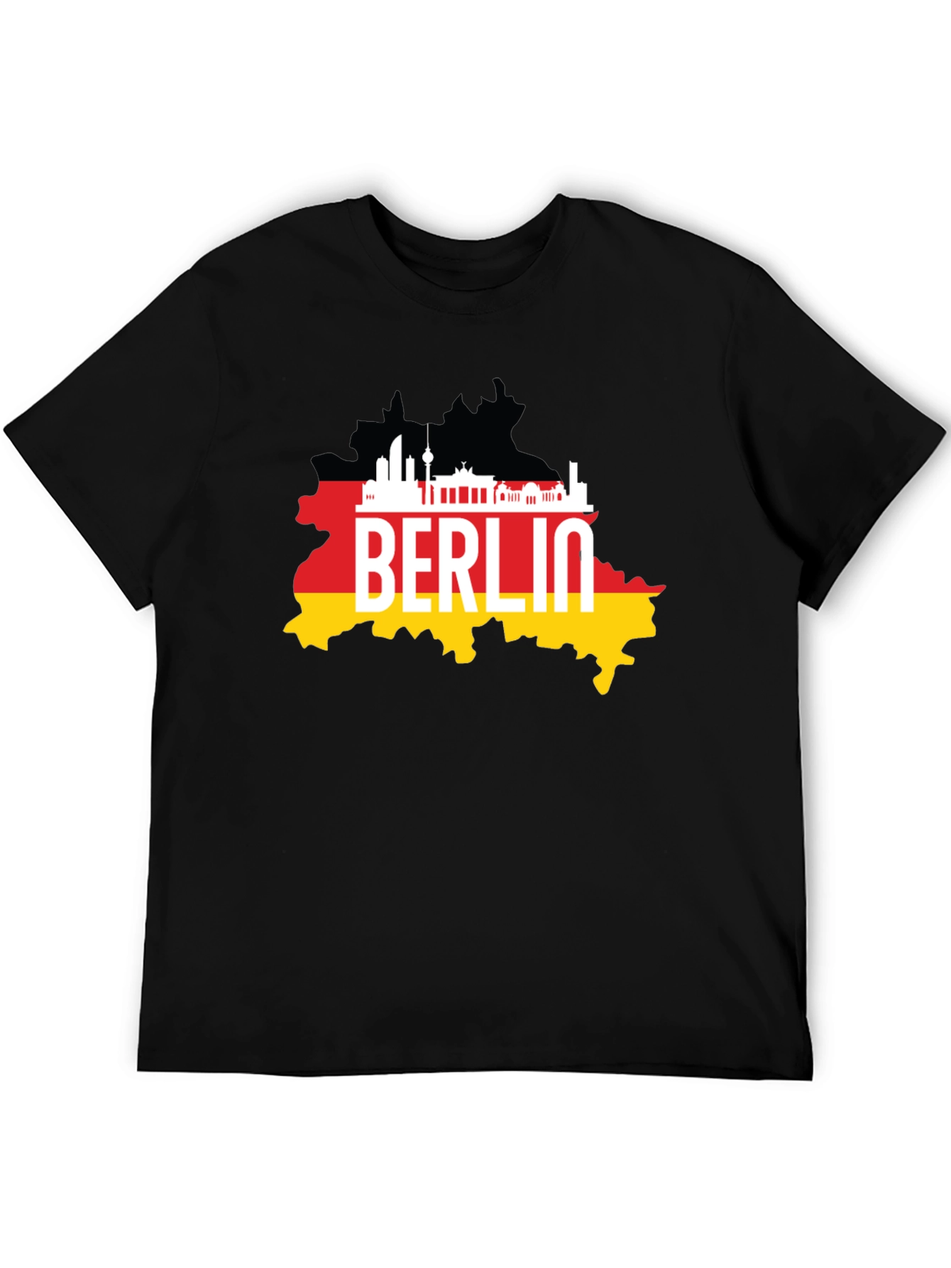 Berlin Germany Map Black T-Shirt