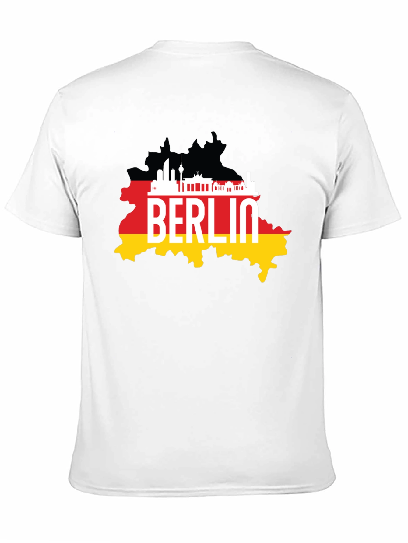 Berlin Germany Map Black T-Shirt