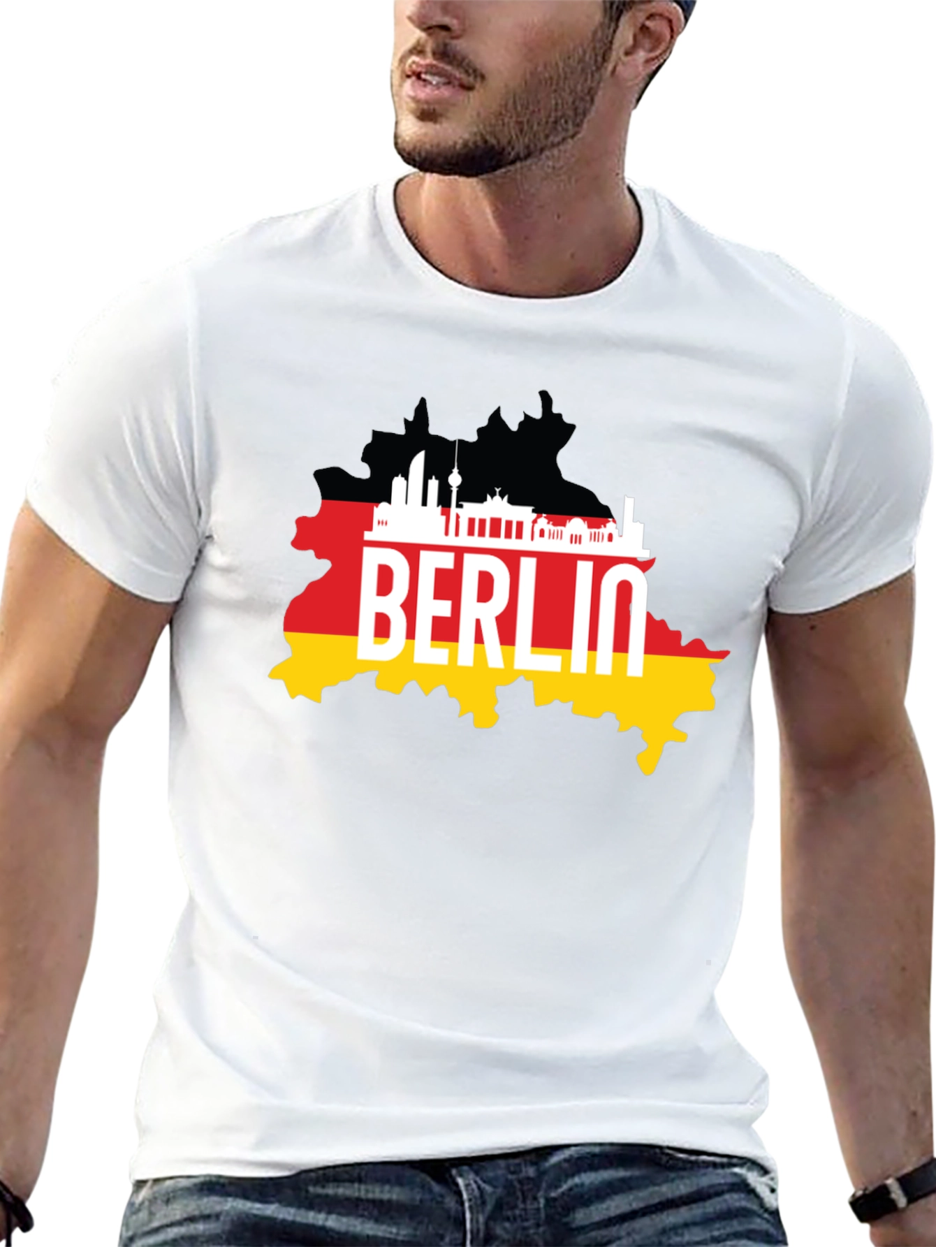 Berlin Germany Map Black T-Shirt