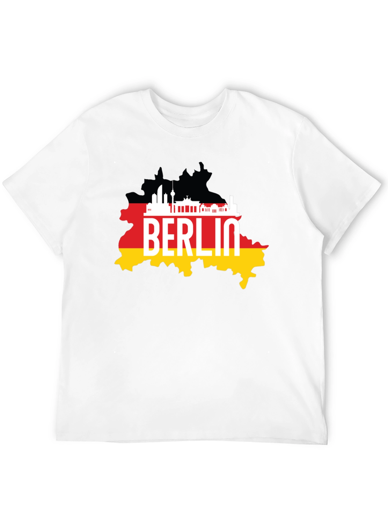 Berlin Germany Map Black T-Shirt