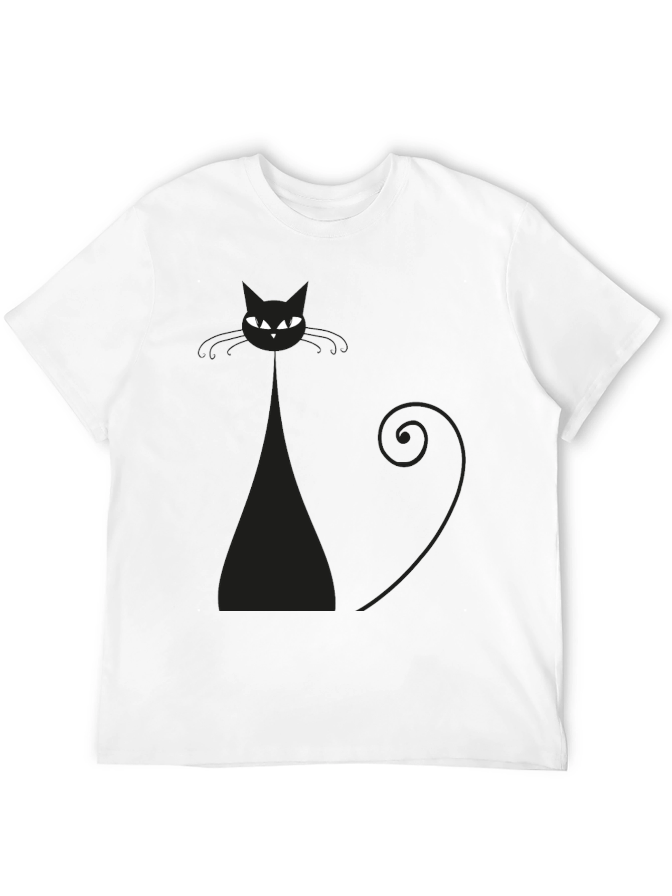 Black Cat Graphic Tee - Stylish Mens T-Shirt