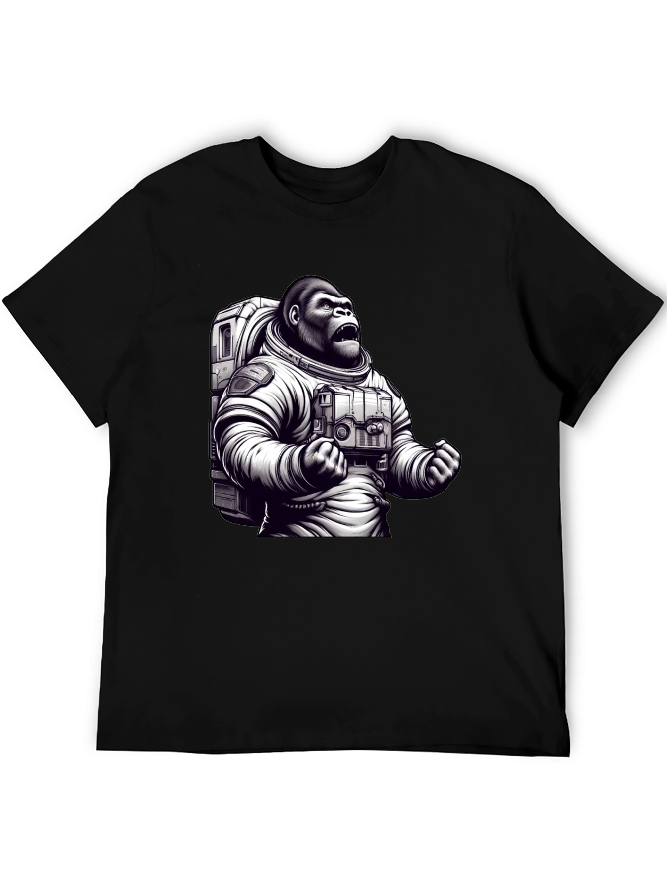 Astronaut Gorilla Graphic T-Shirt
