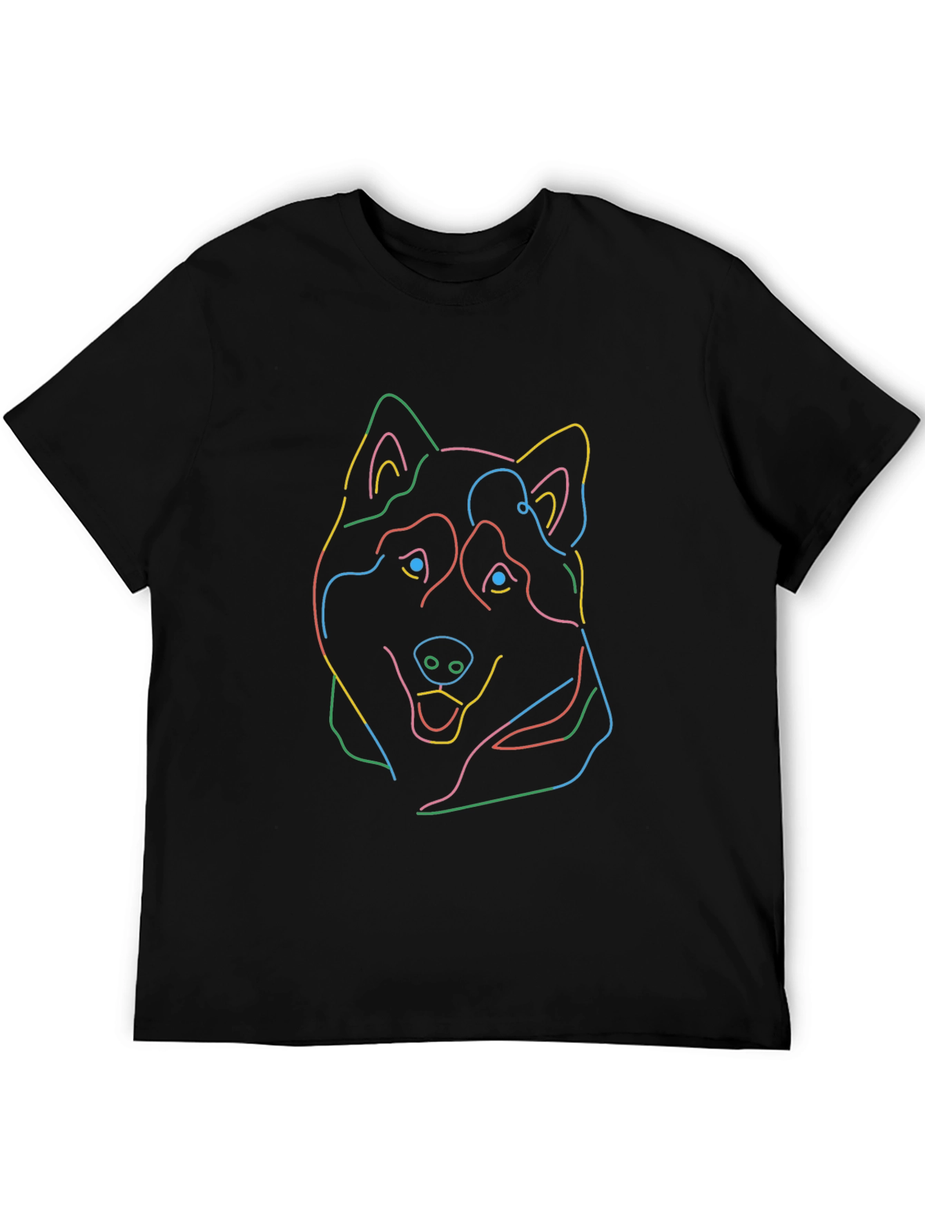 Abstract Dog Outline Black Tee