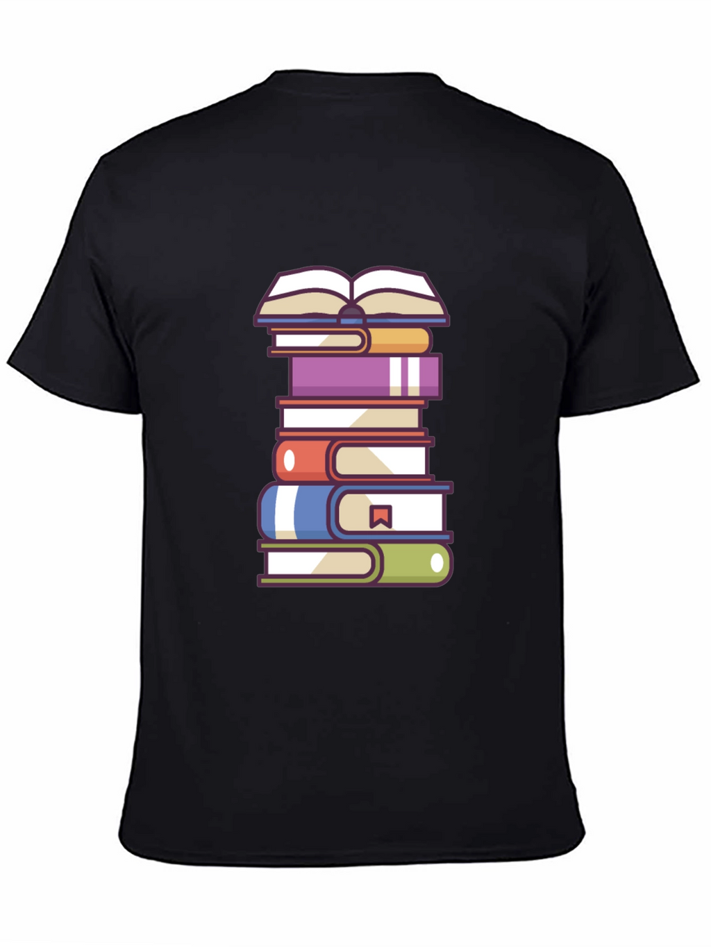 Book Lovers T-Shirt - Stacked Books Design