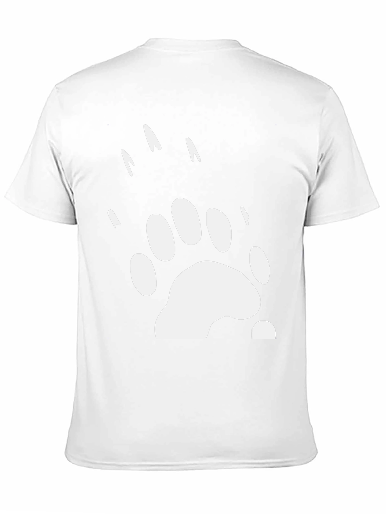 Bear Paw Print Graphic Tee - Black