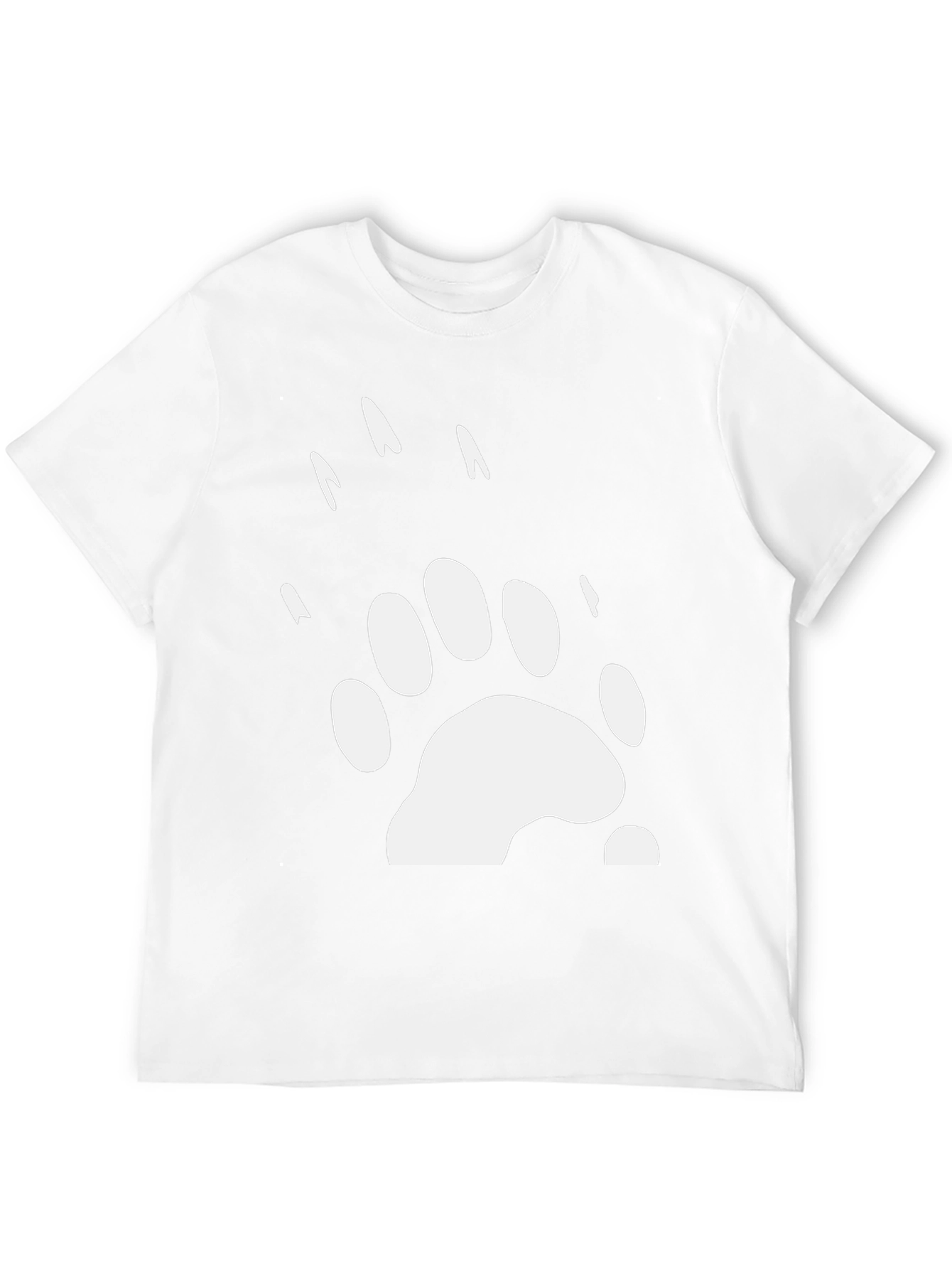 Bear Paw Print Graphic Tee - Black