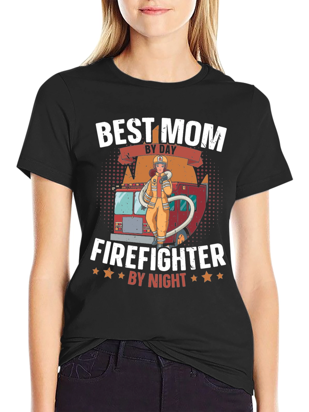 Best Mom Firefighter T-Shirt