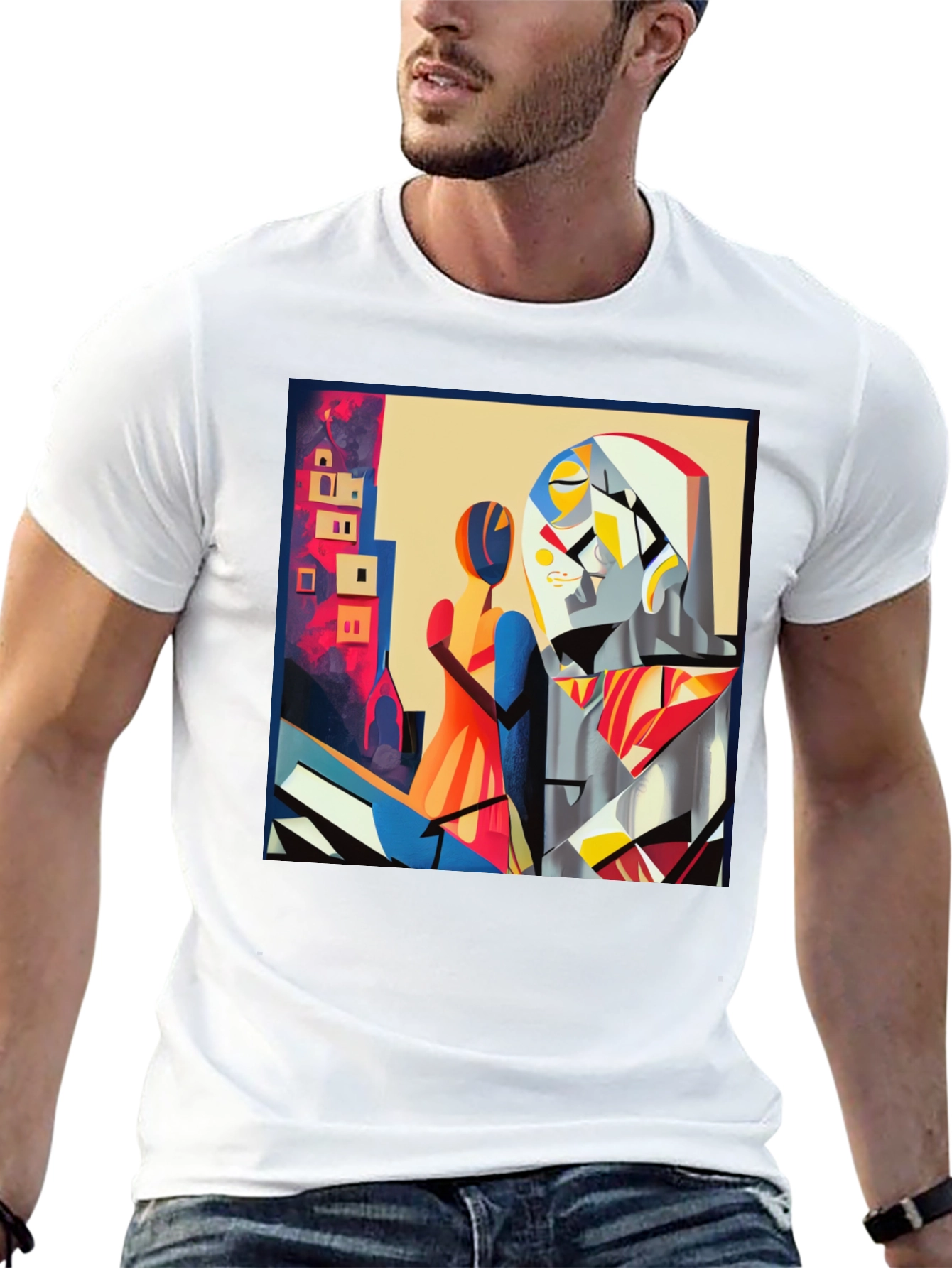 Abstract Art Graphic Tee - Modern Black T-Shirt