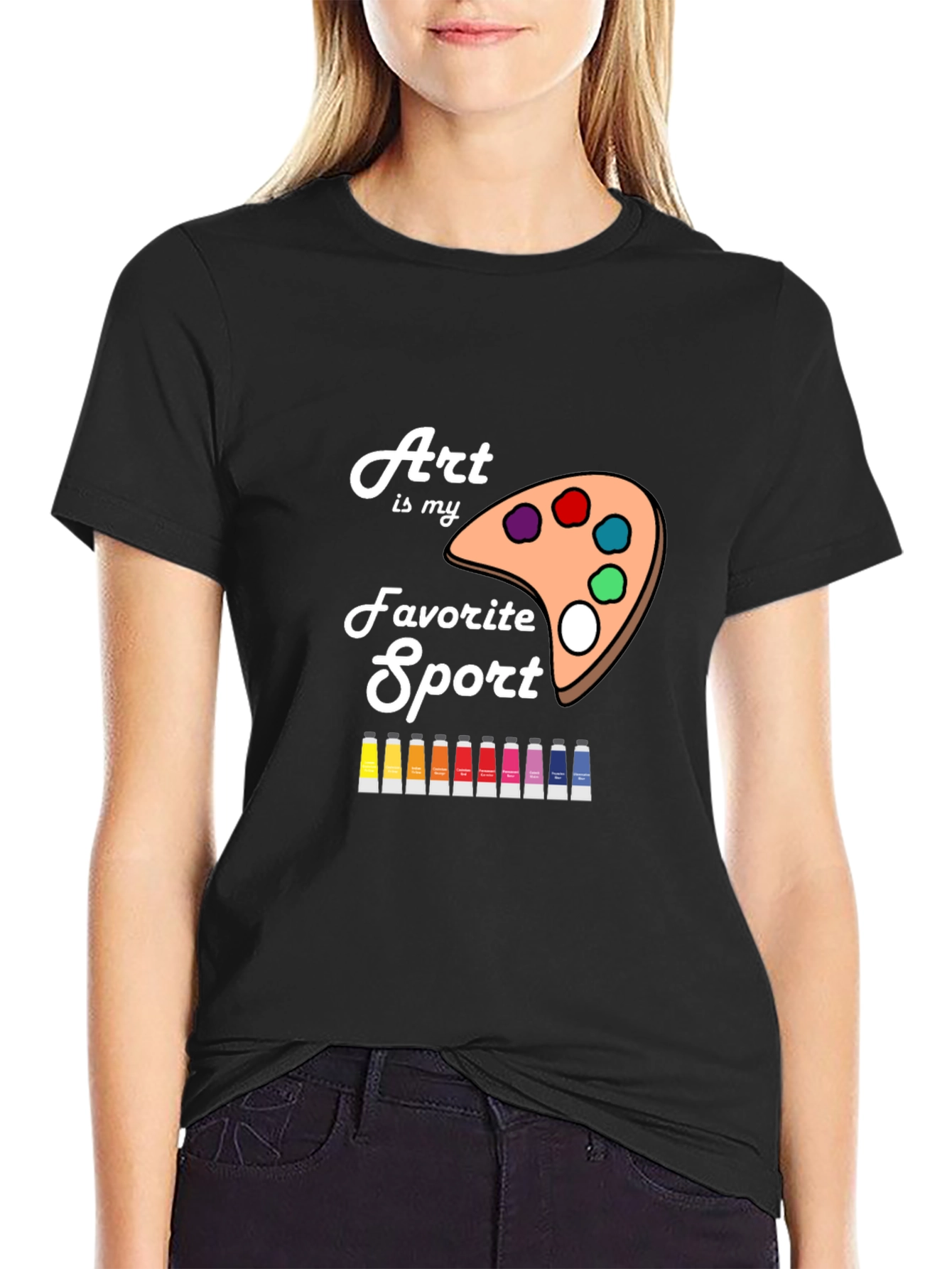 Art is My Favorite Sport Black T-Shirt