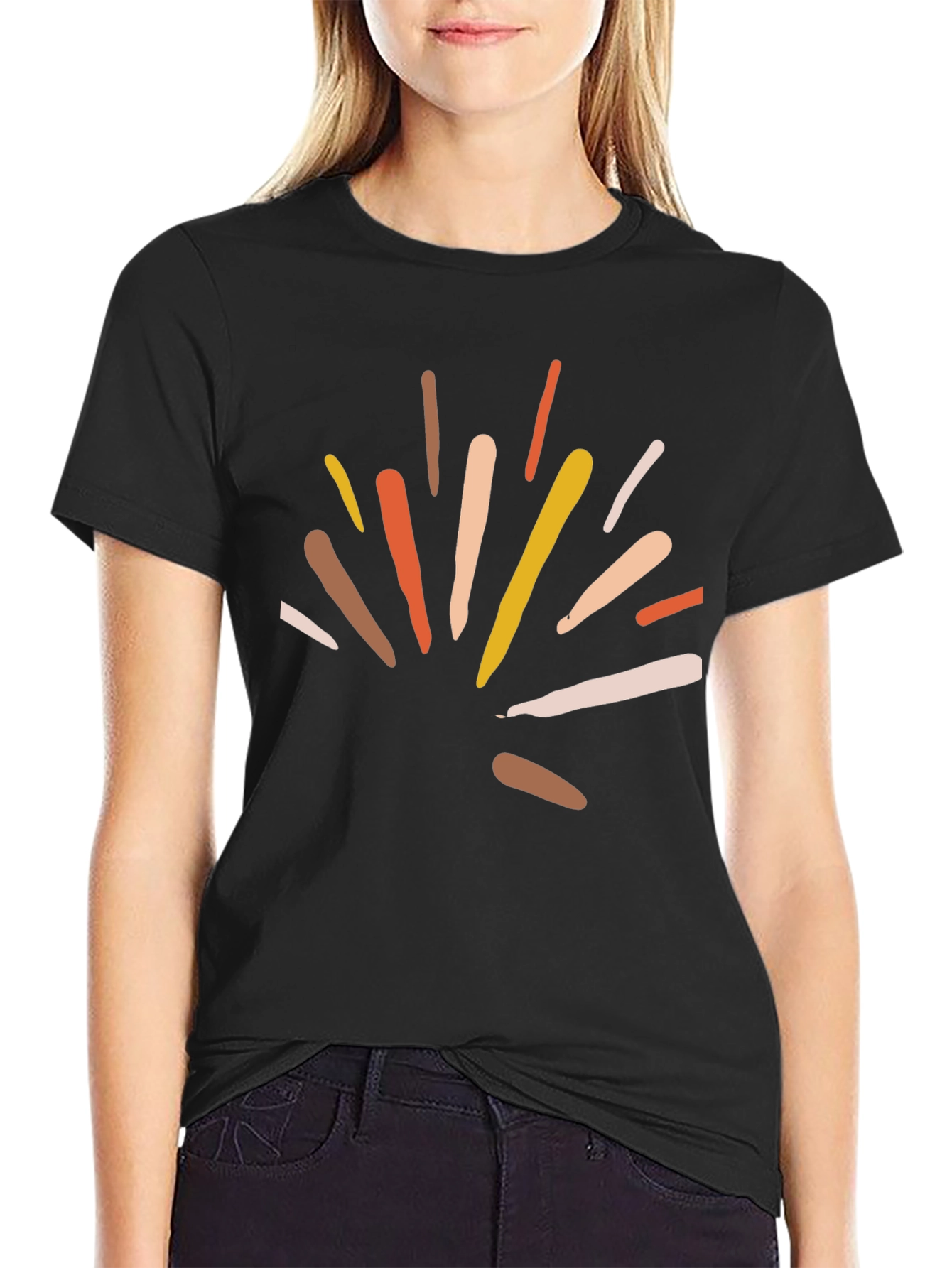 Abstract Graphic Black T-Shirt - Stylish Casual Wear