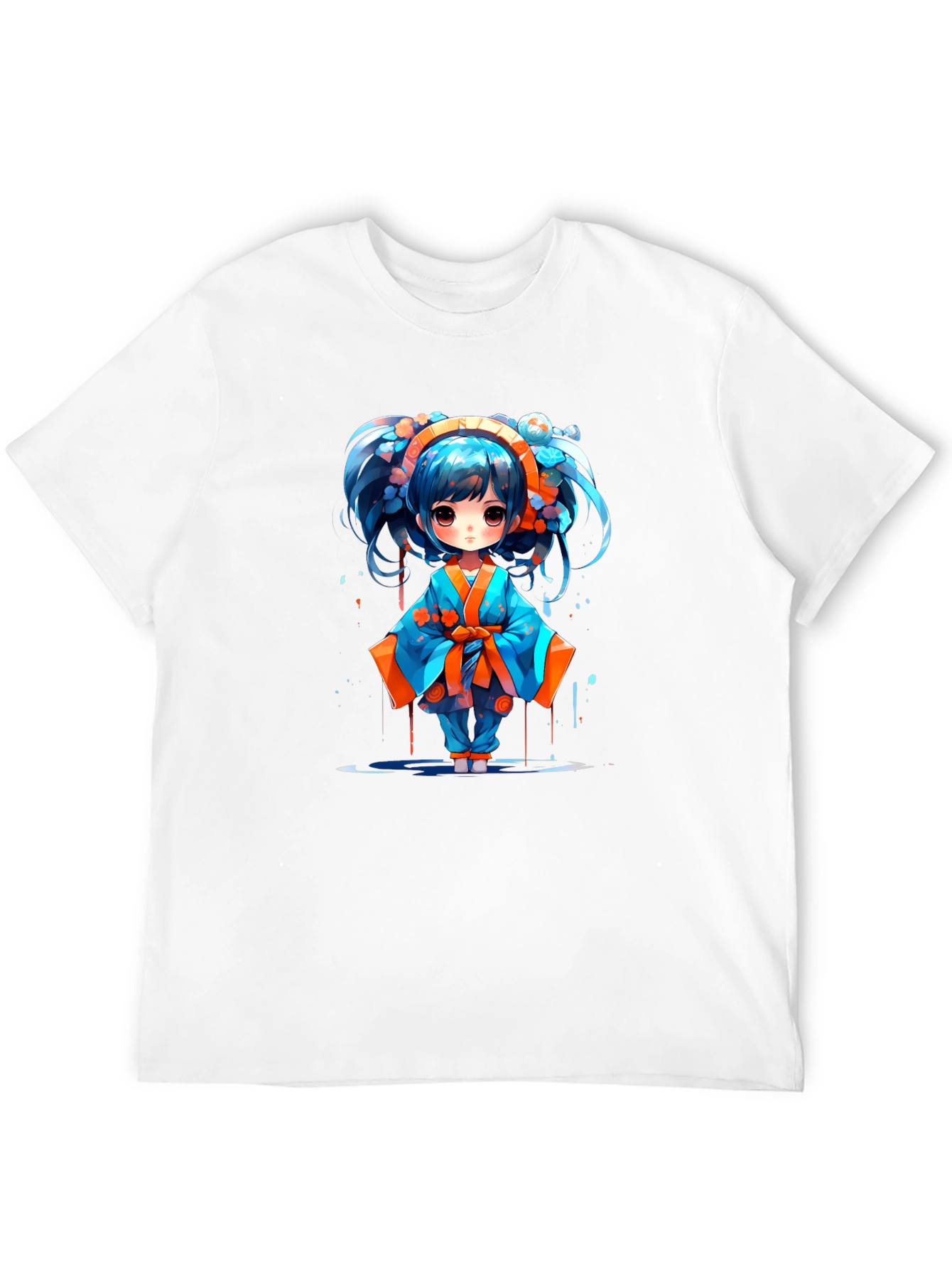 Anime Girl Graphic T-Shirt - Black Cotton Tee