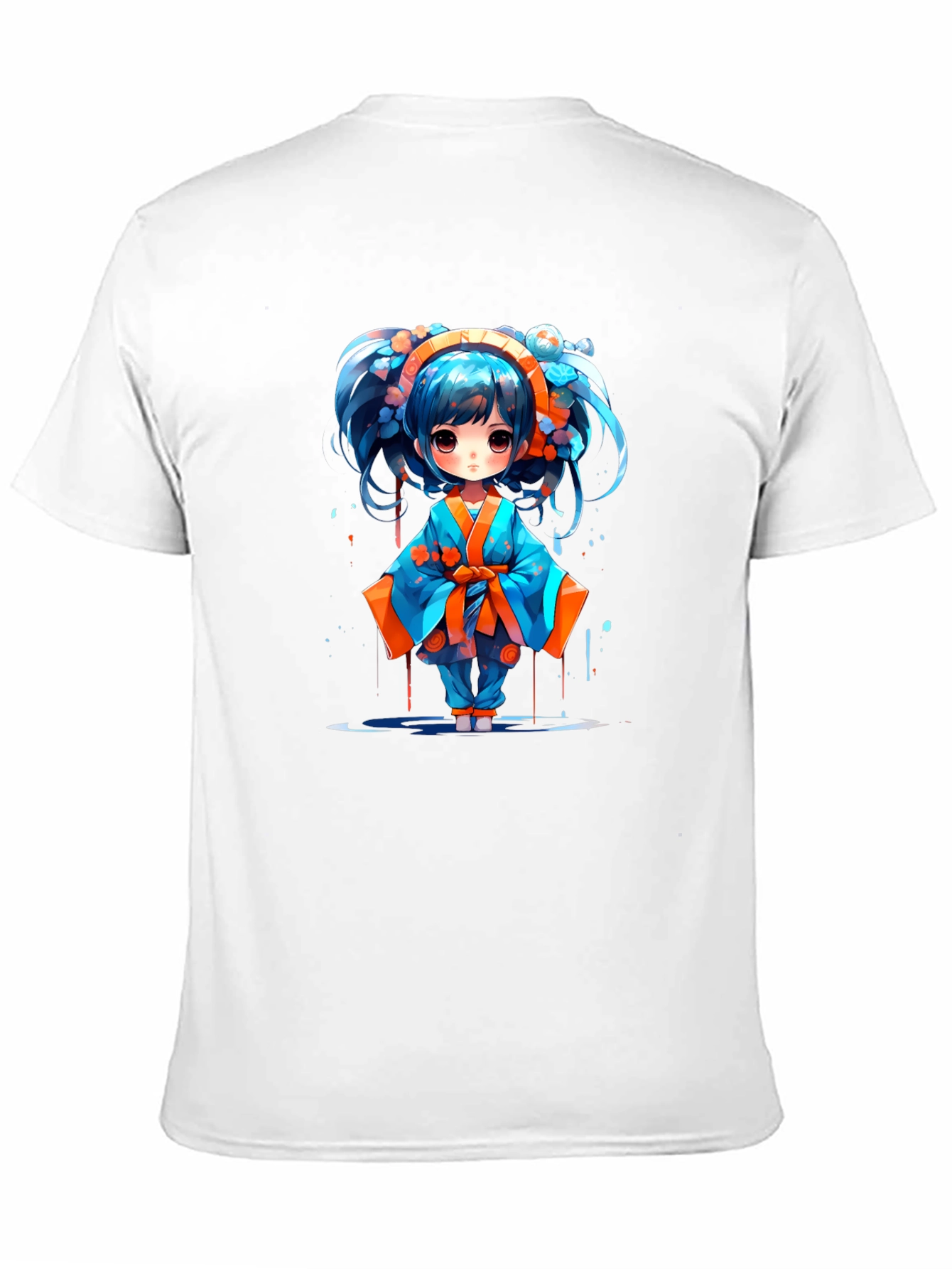 Anime Girl Graphic T-Shirt - Black Cotton Tee