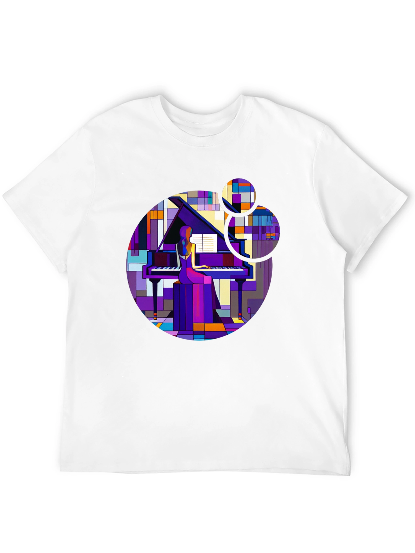 Abstract Piano Player T-Shirt - Modern Art Tee