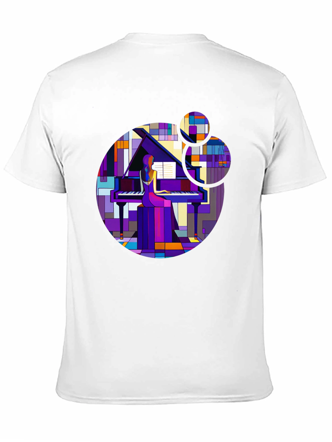 Abstract Piano Player T-Shirt - Modern Art Tee