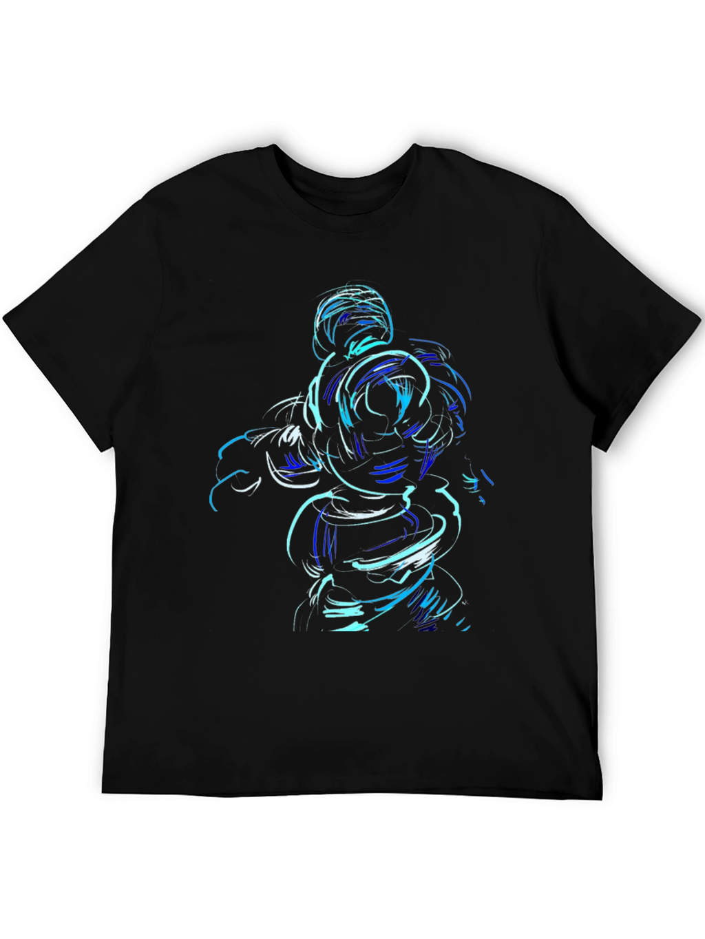 Abstract Blue Graphic Tee