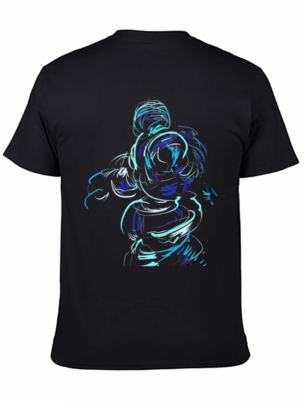 Abstract Blue Graphic Tee