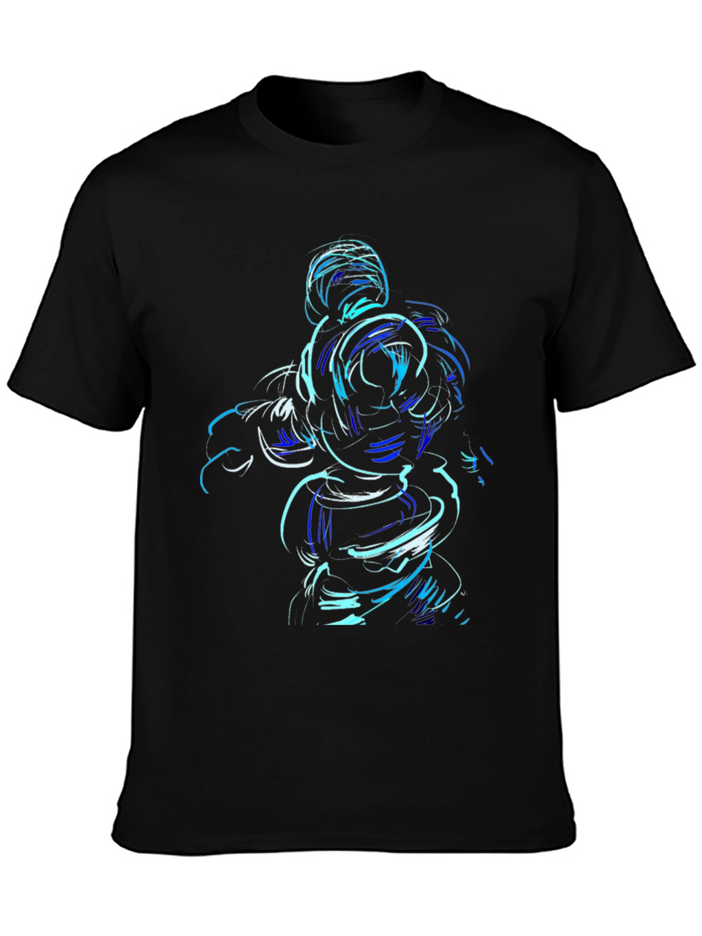 Abstract Blue Graphic Tee