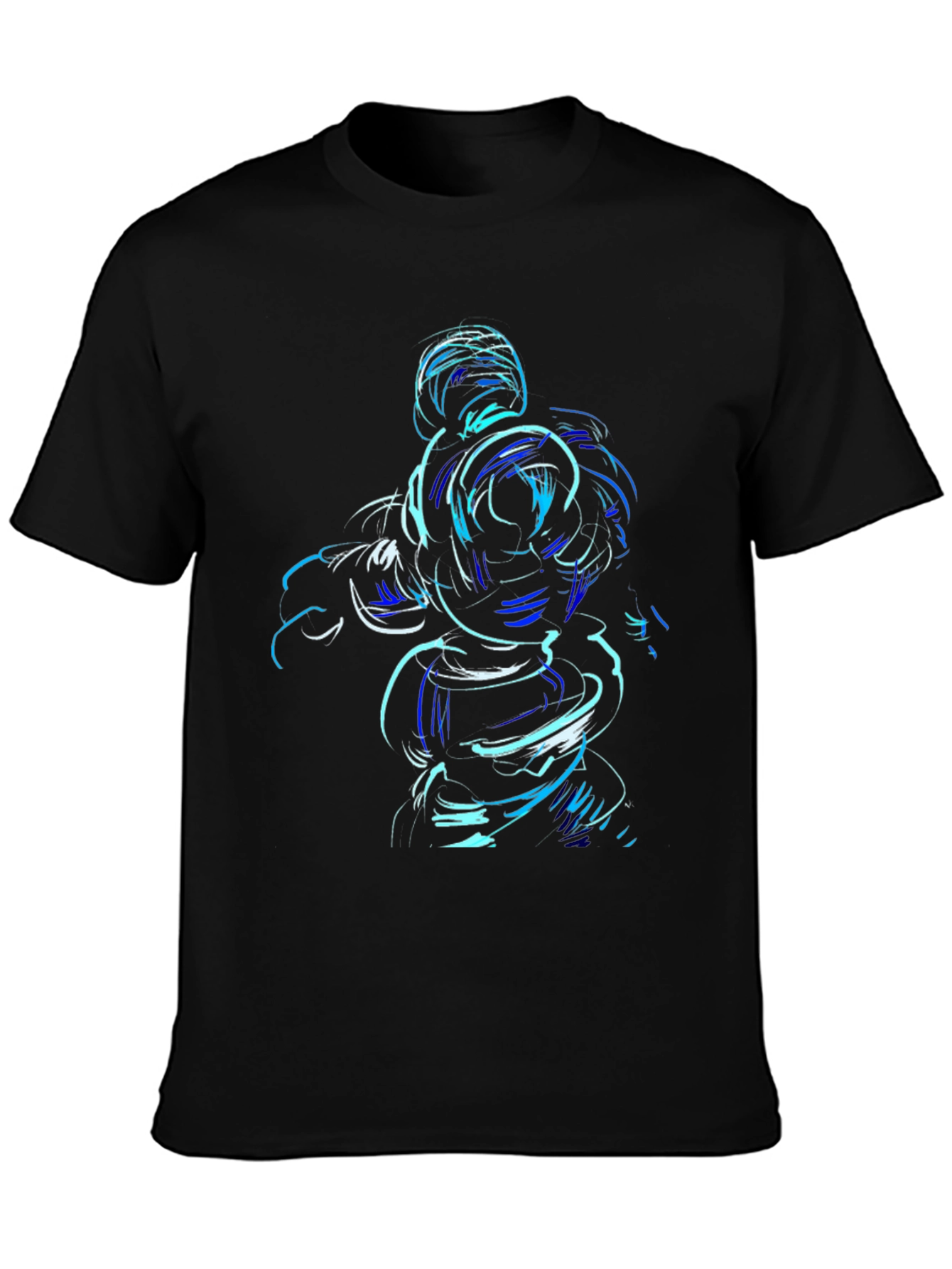 Abstract Blue Graphic Tee