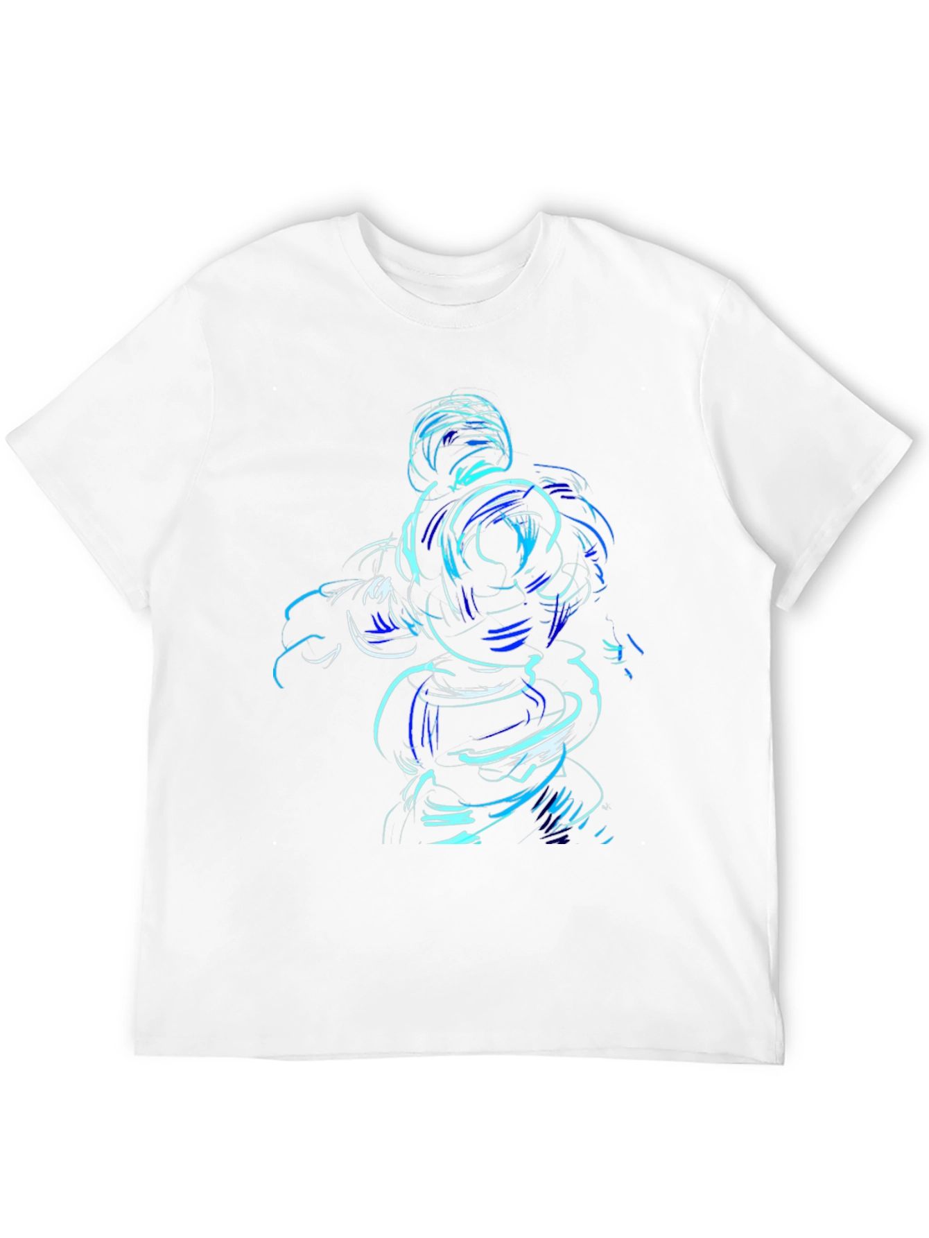 Abstract Blue Graphic Tee