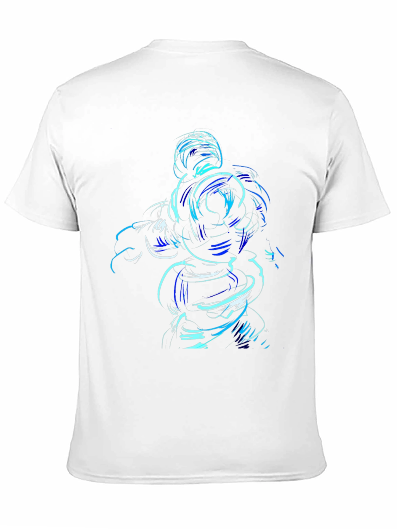 Abstract Blue Graphic Tee