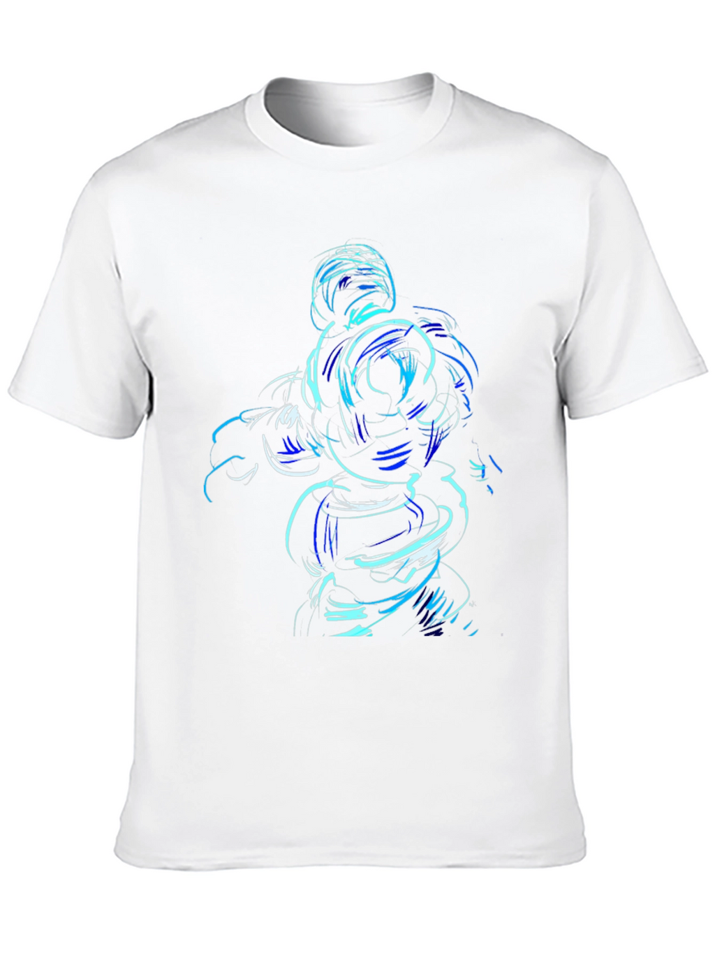 Abstract Blue Graphic Tee