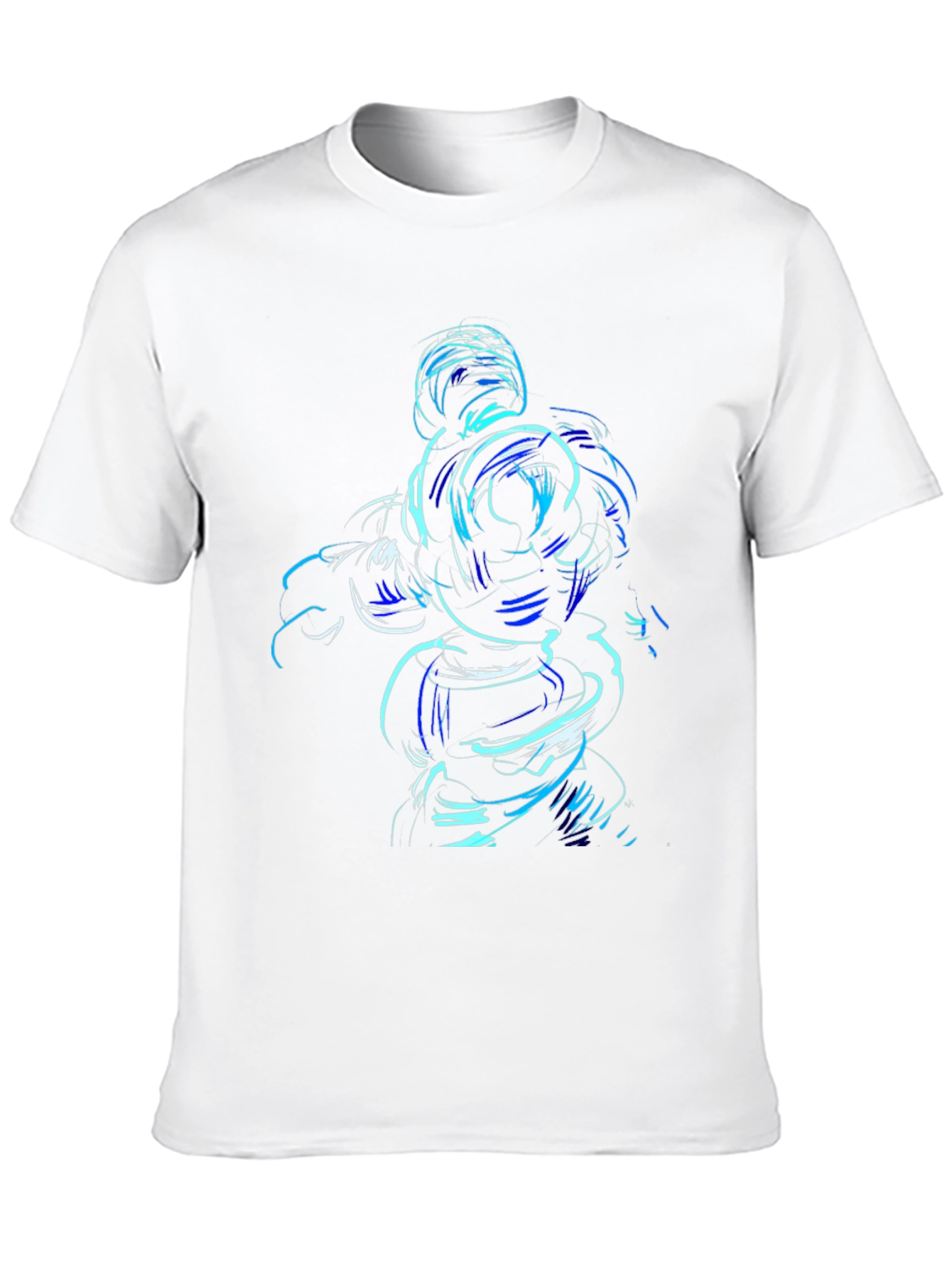 Abstract Blue Graphic Tee