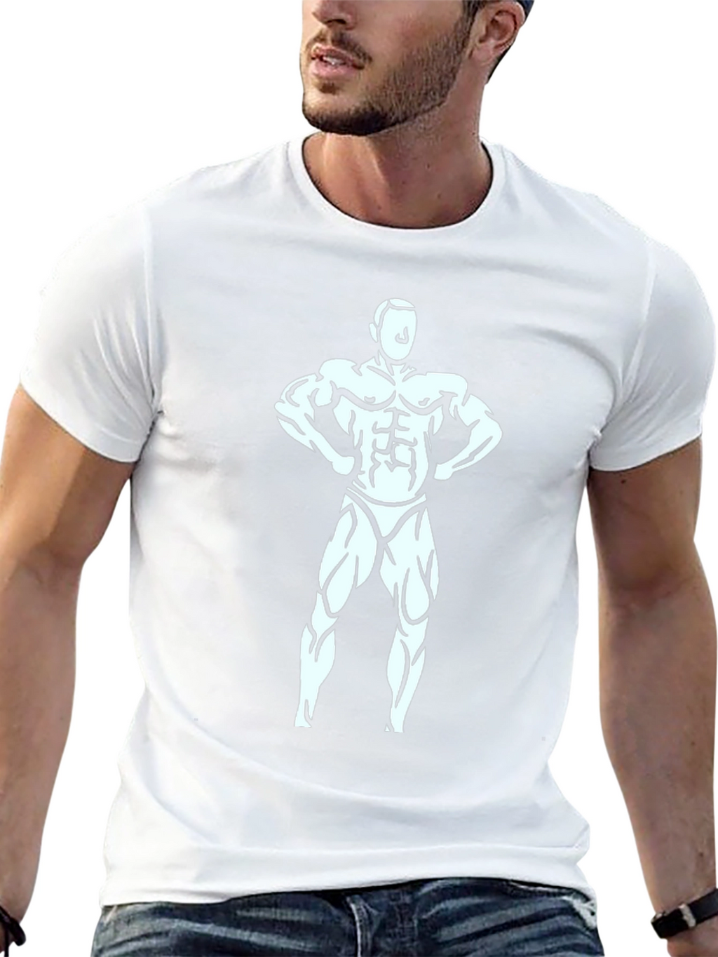 Black Bodybuilder Graphic T-Shirt