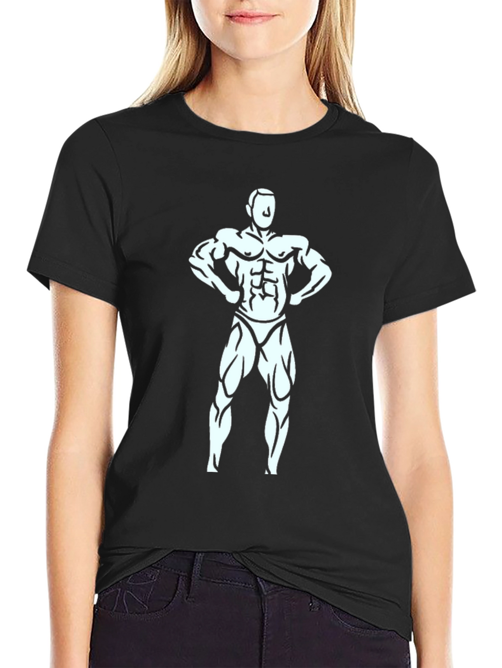 Black Bodybuilder Graphic T-Shirt