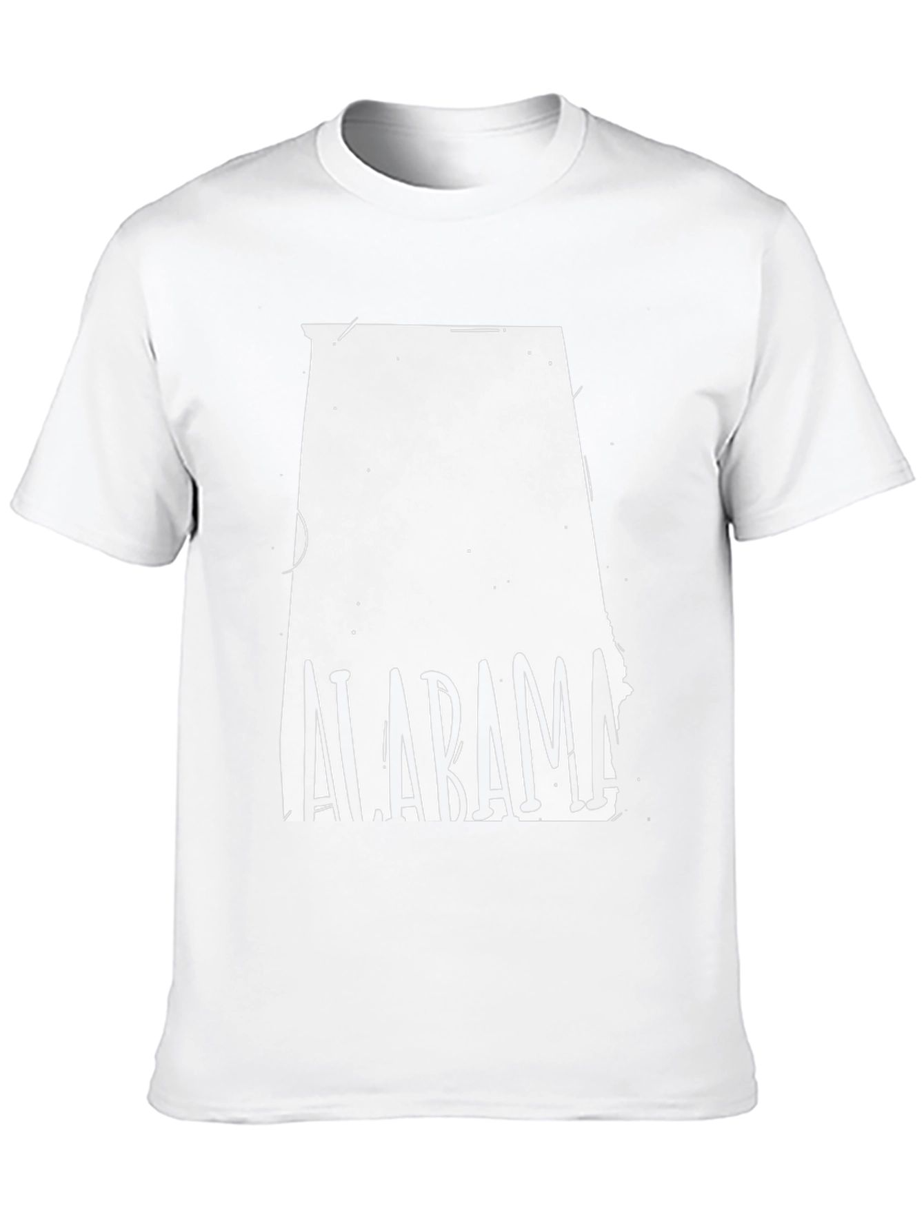 Alabama State Outline T-Shirt - Black