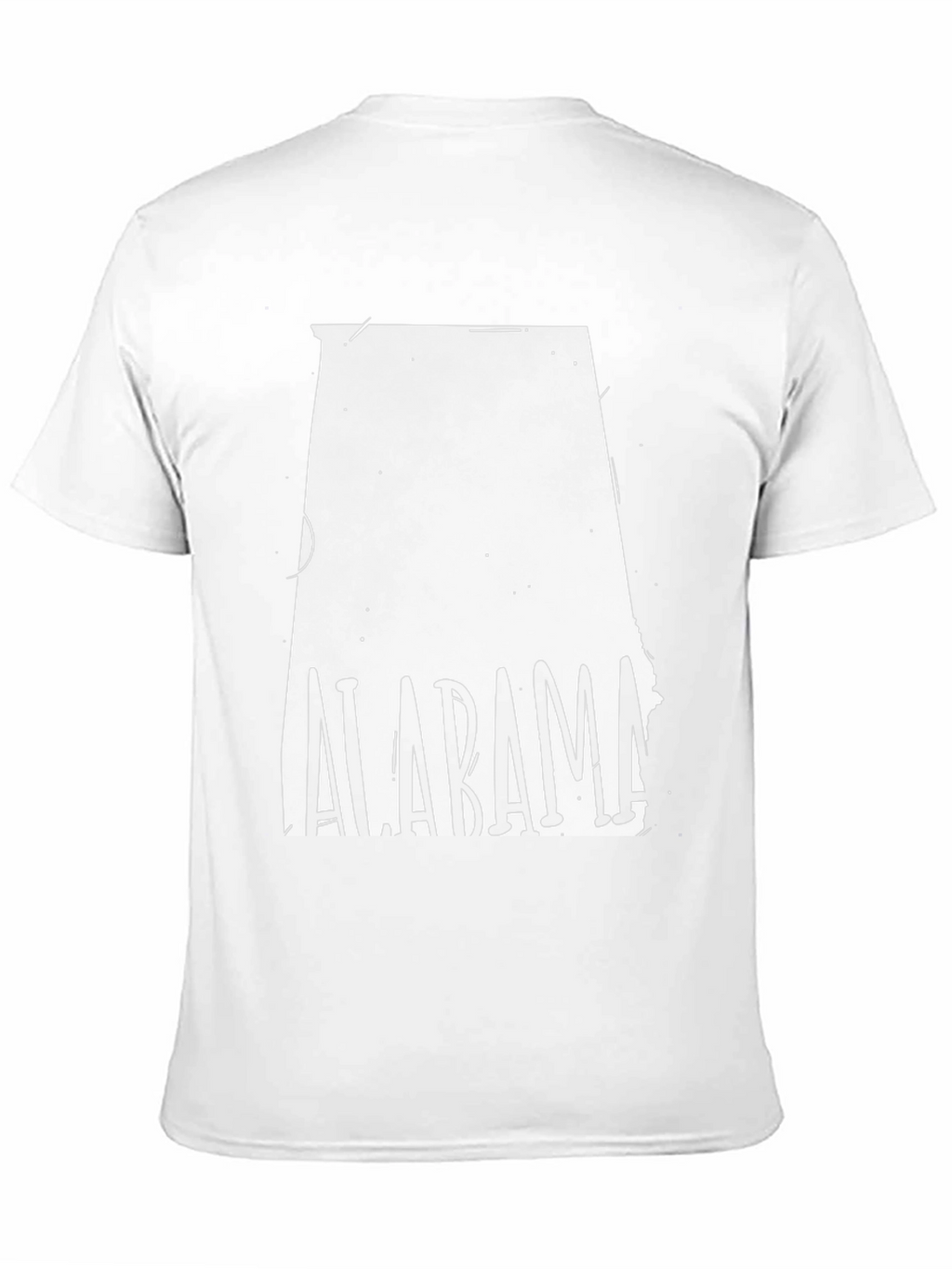 Alabama State Outline T-Shirt - Black