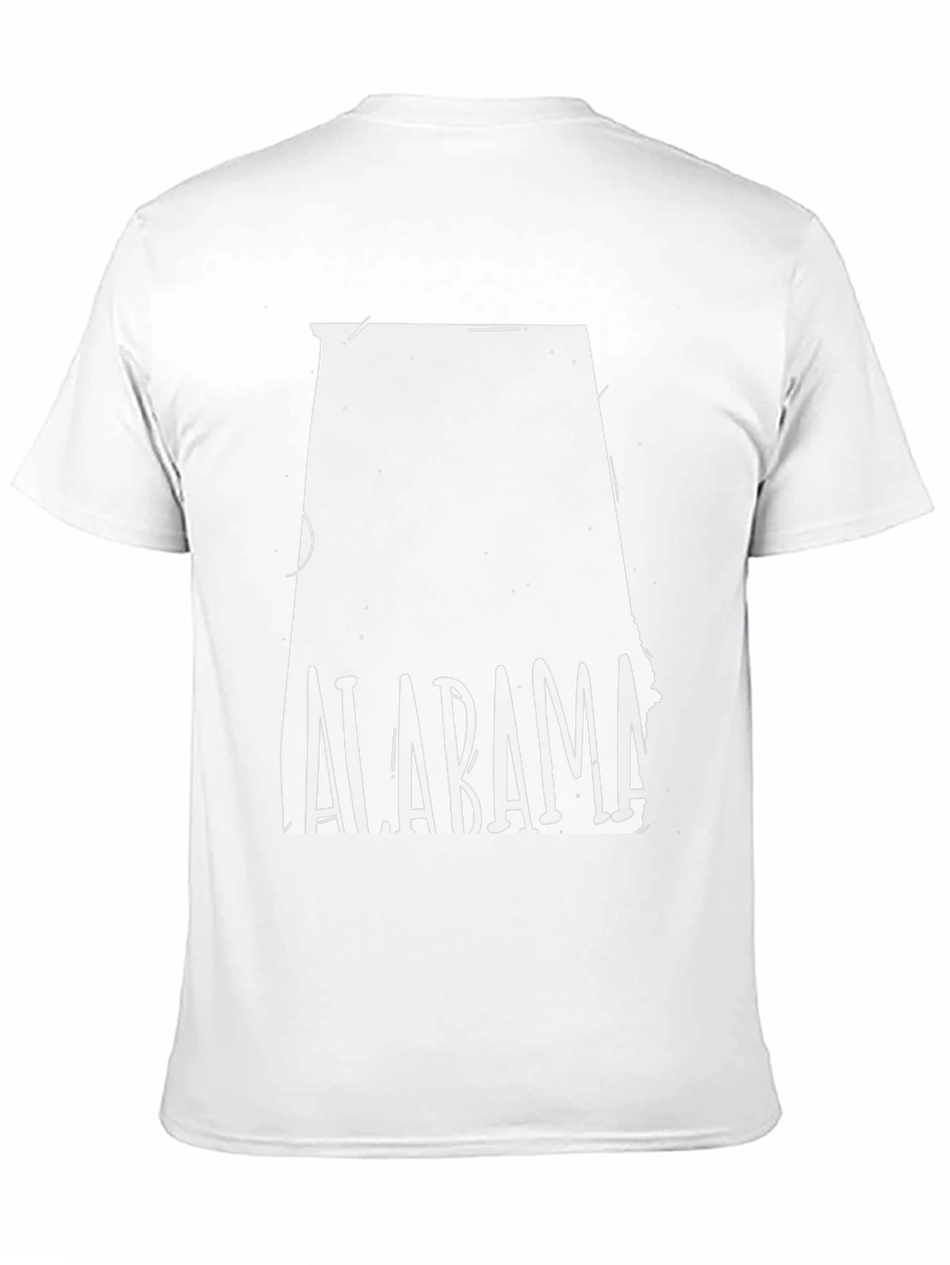 Alabama State Outline T-Shirt - Black
