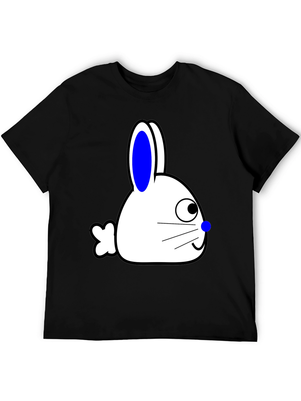 Bunny Graphic Tee - Black Cotton Blend