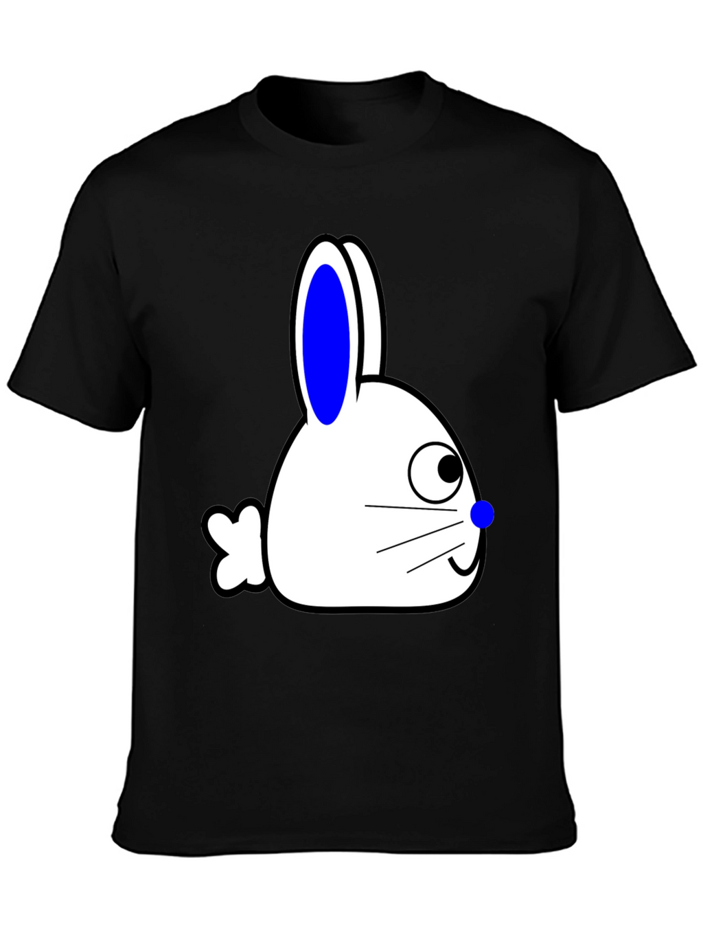 Bunny Graphic Tee - Black Cotton Blend