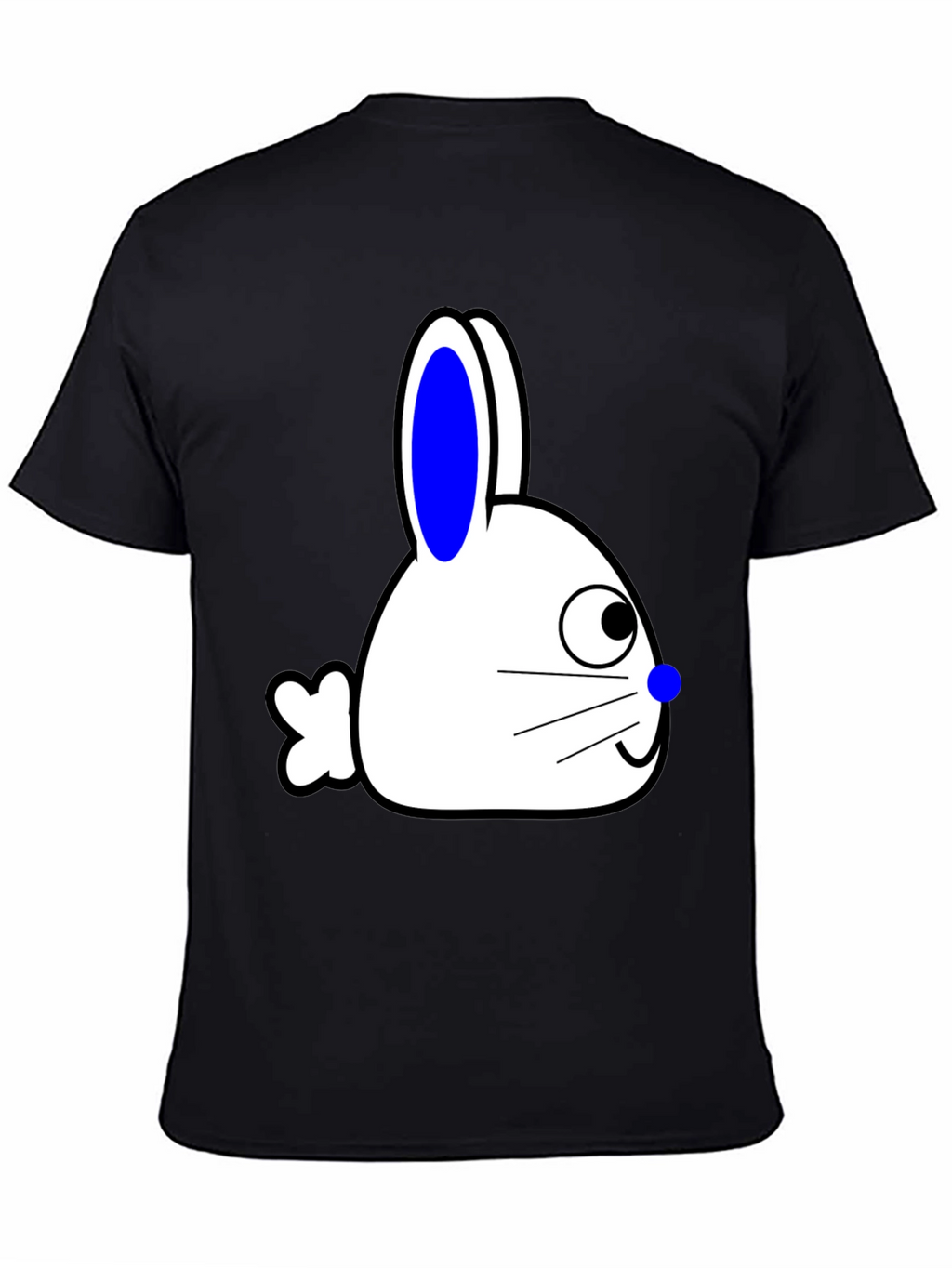 Bunny Graphic Tee - Black Cotton Blend