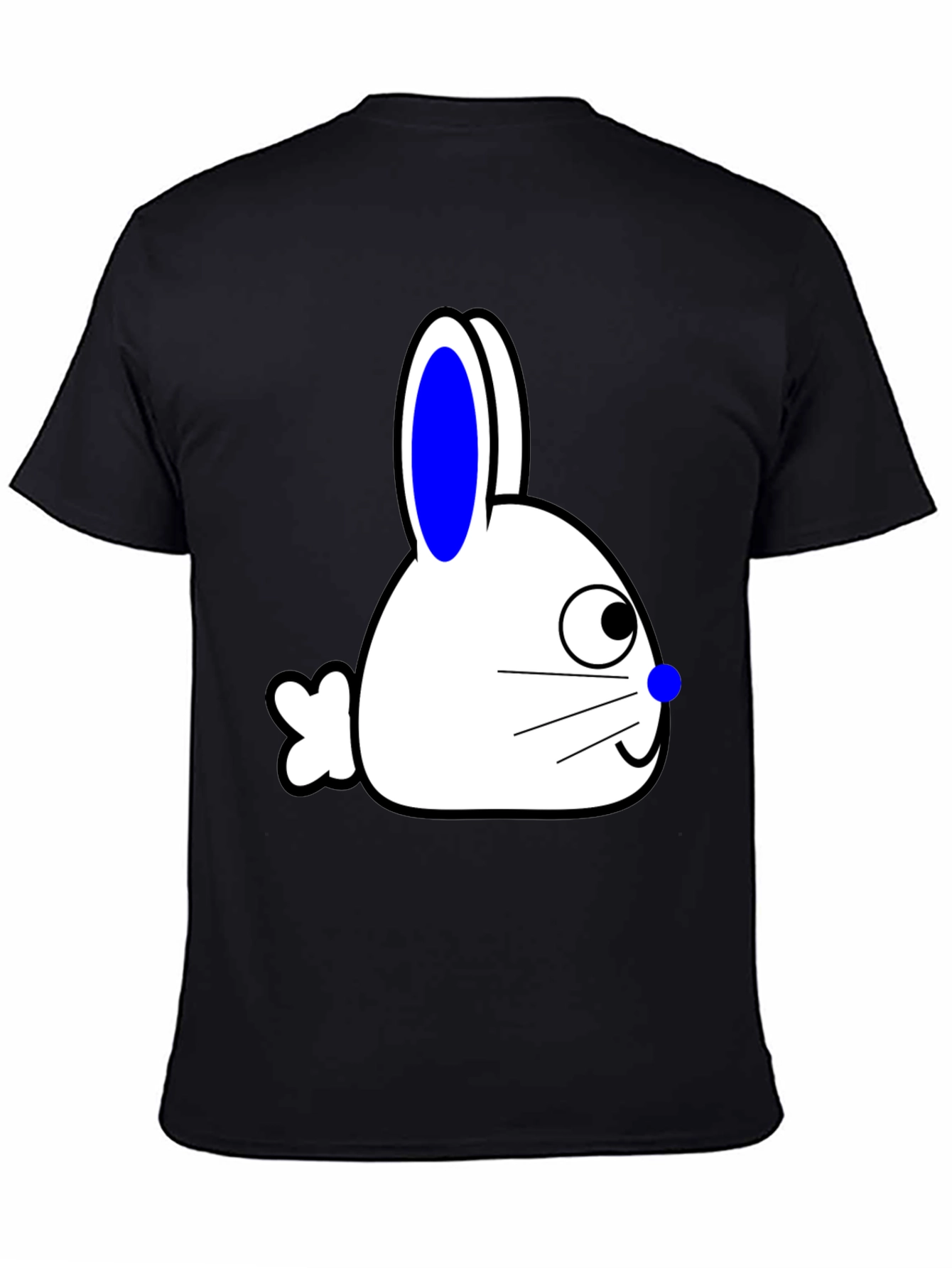 Bunny Graphic Tee - Black Cotton Blend