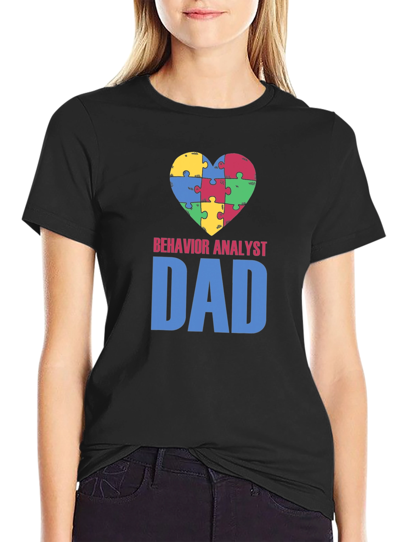 Behavior Analyst Dad Autism Awareness T-Shirt