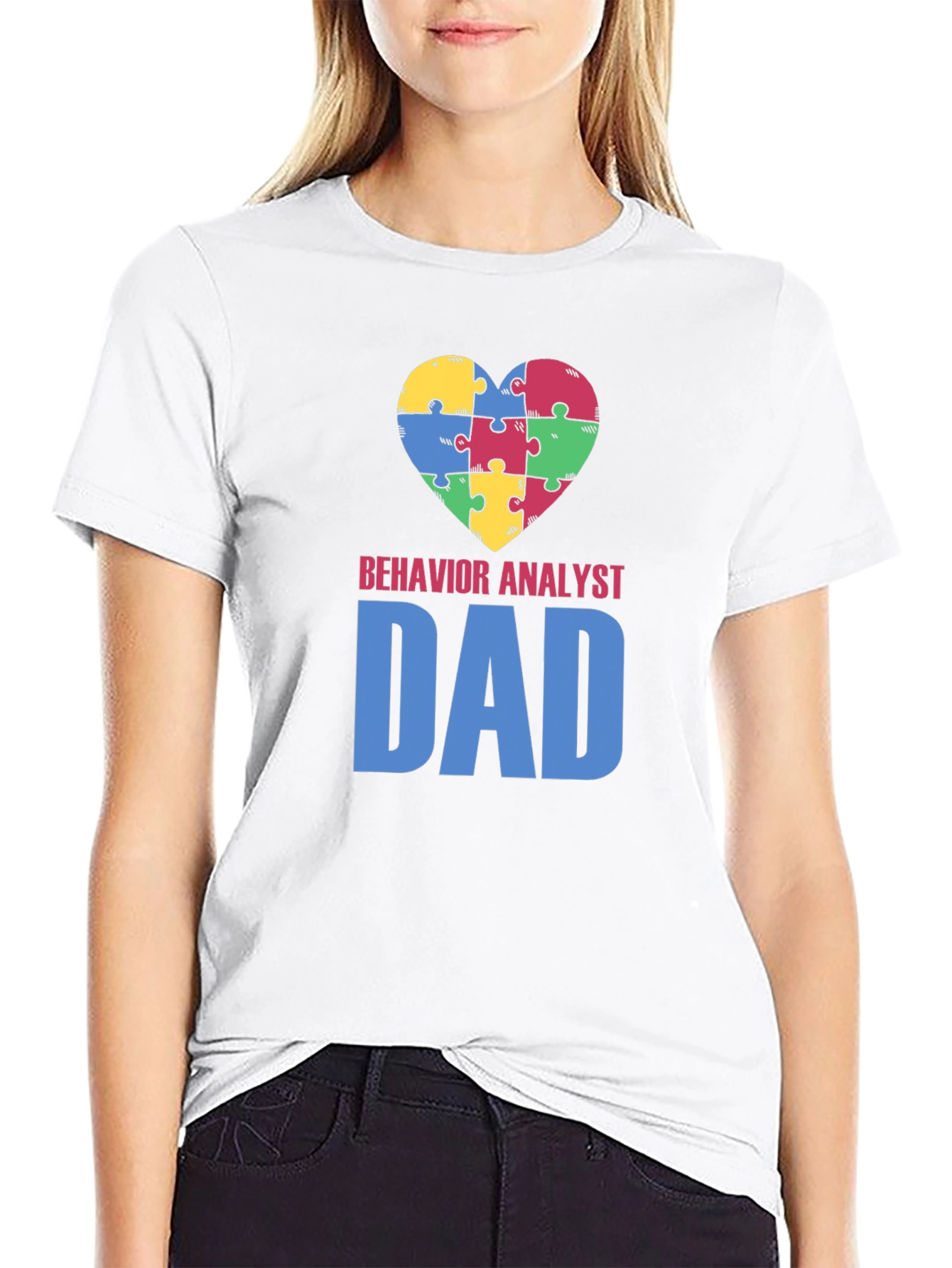 Behavior Analyst Dad Autism Awareness T-Shirt