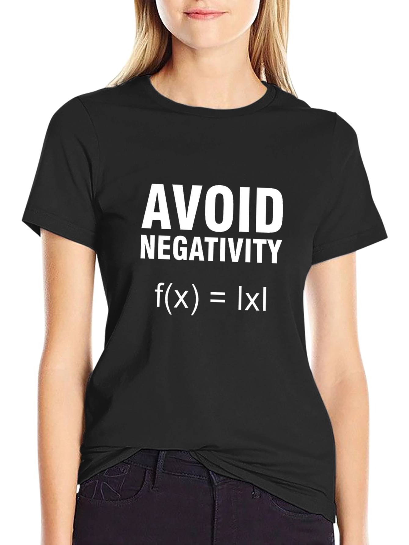 Avoid Negativity T-Shirt - Absolute Value Math Humor Tee